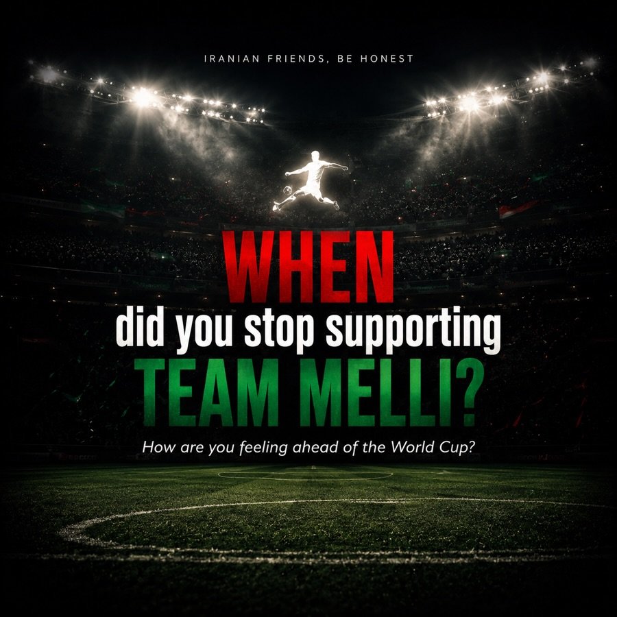 In Iran, football was never just a game. Team Melli was part of people&rsquo;s memories, pride, and identity. Families gathered around TVs for World Cup nights, strangers celebrated together in the streets, and for a moment people felt united beyond 