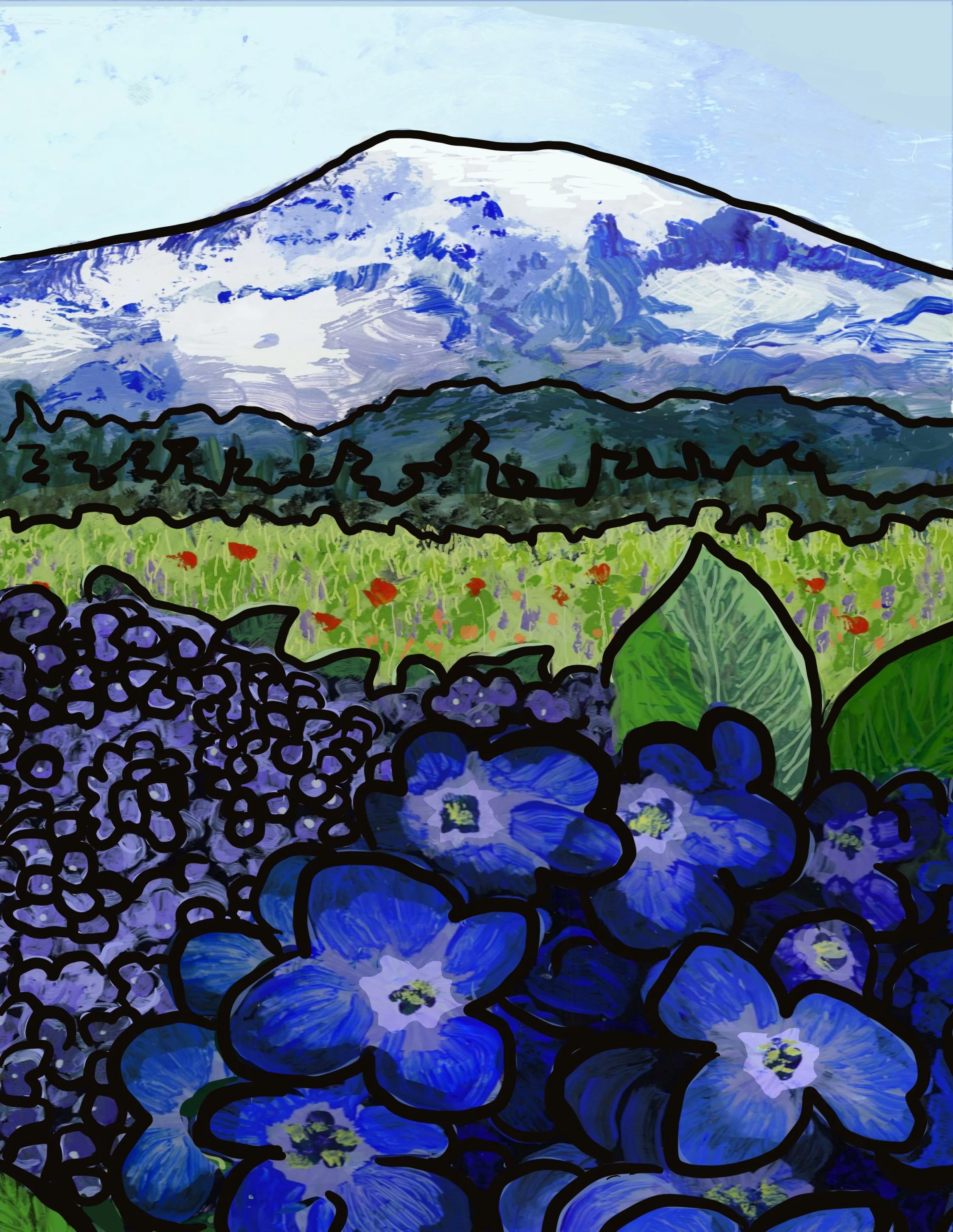 Reverse Glass Painting with Photo Inspiration