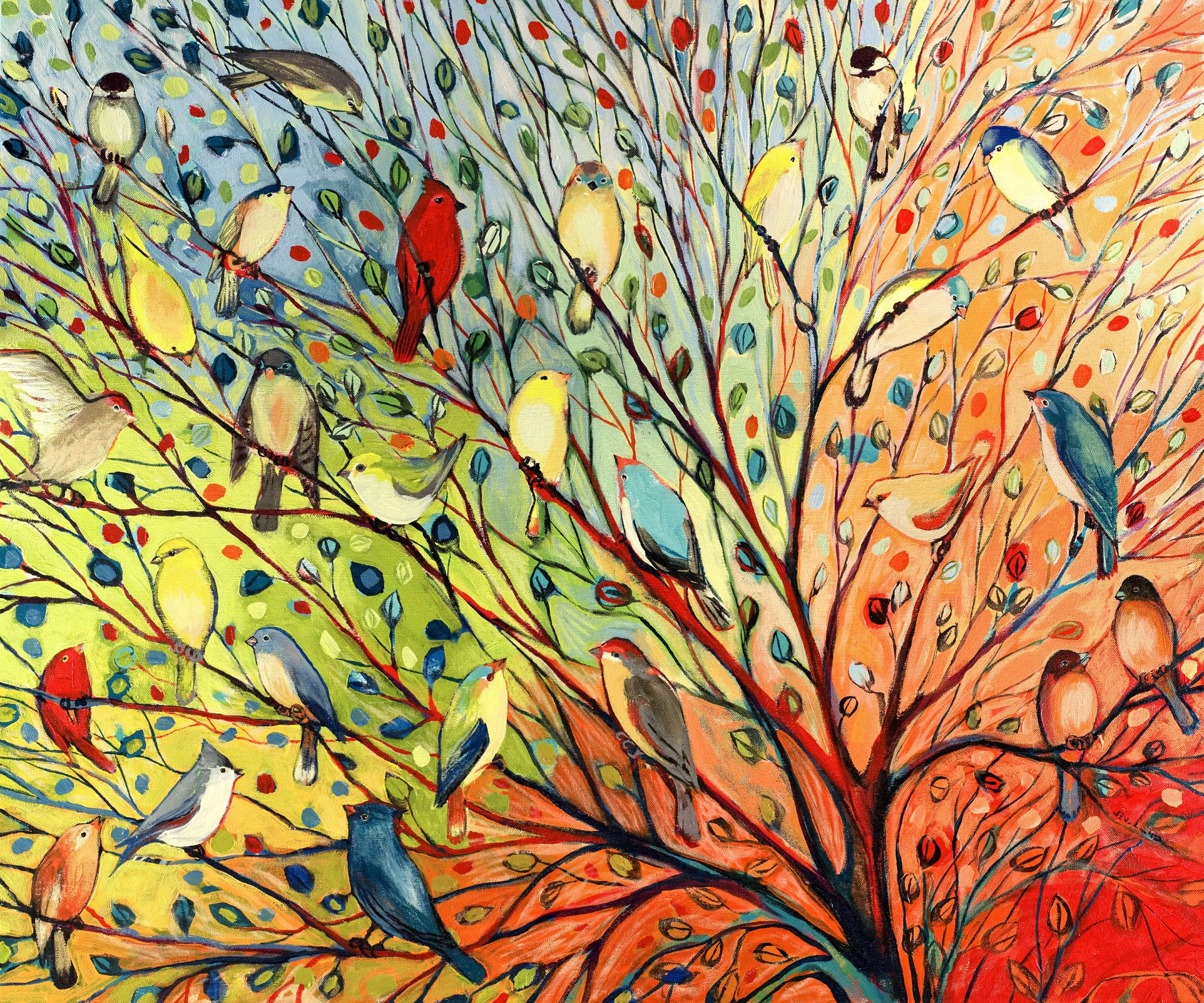 27 Birds, 30x36 inch, 2012