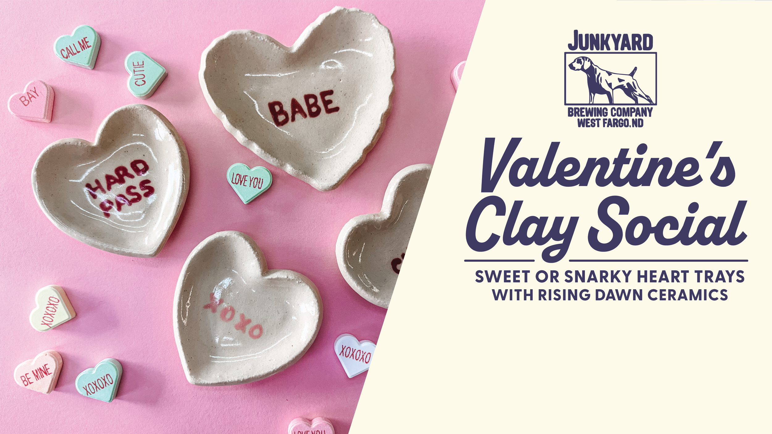 Valentine’s Clay Social! at Junkyard West Fargo