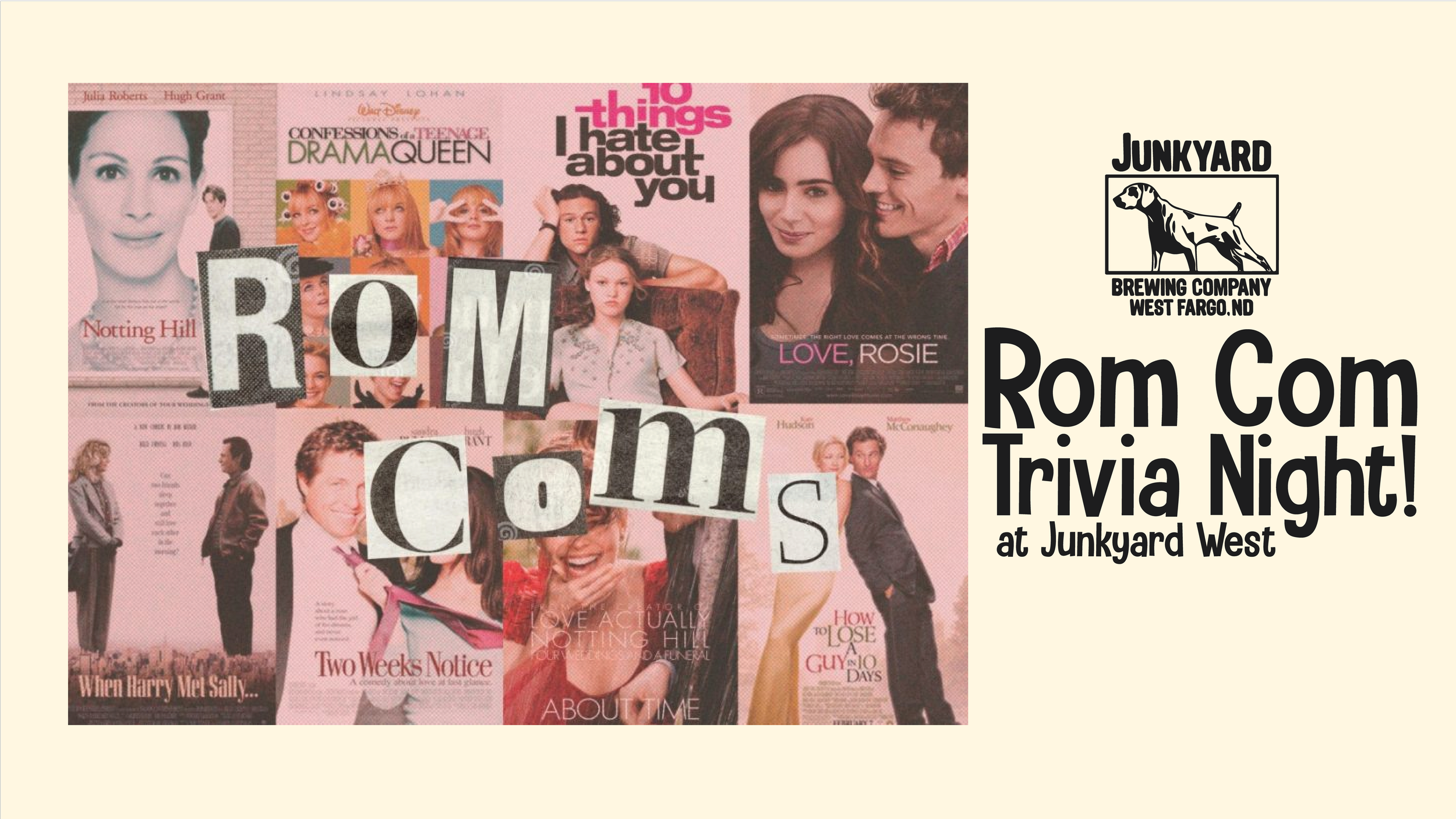 Rom Coms Trivia Night! at Junkyard West Fargo 