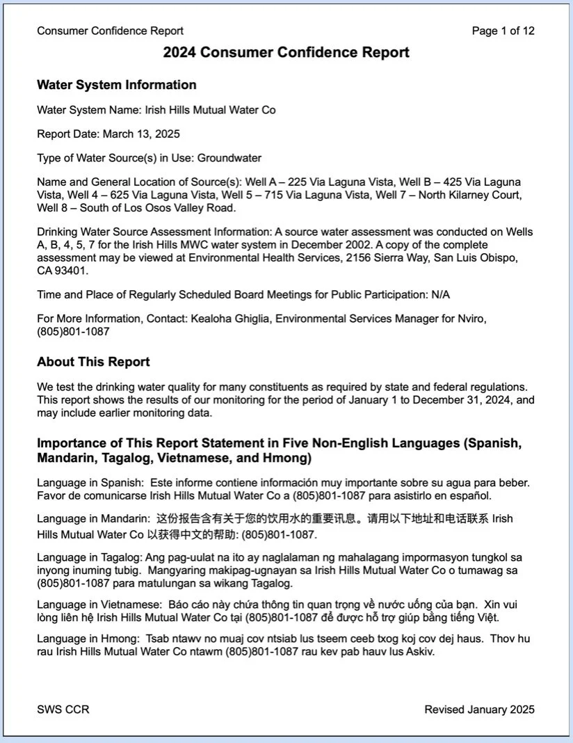 2024 Consumer Confidence Report