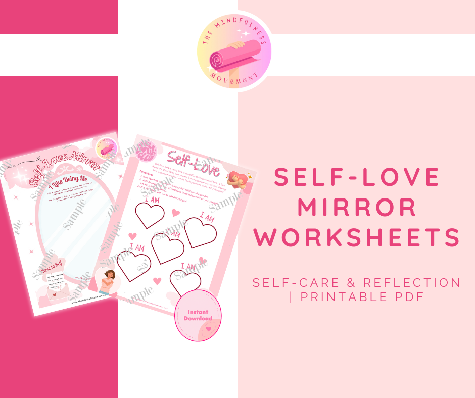 Self-love reflection worksheet for kids printable PDF for elementary and middle school emotional growth and SEL learning.
