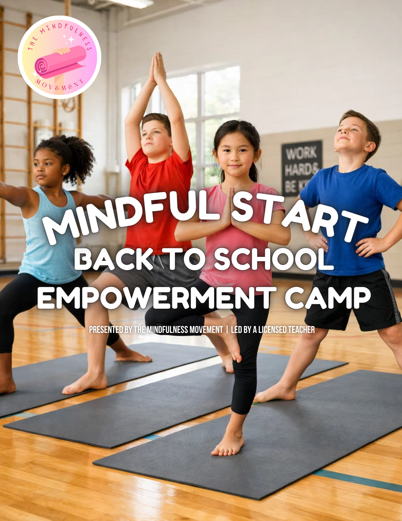 Children creating intention-setting art during a back-to-school summer camp in Minnesota focused on confidence and emotional readiness.