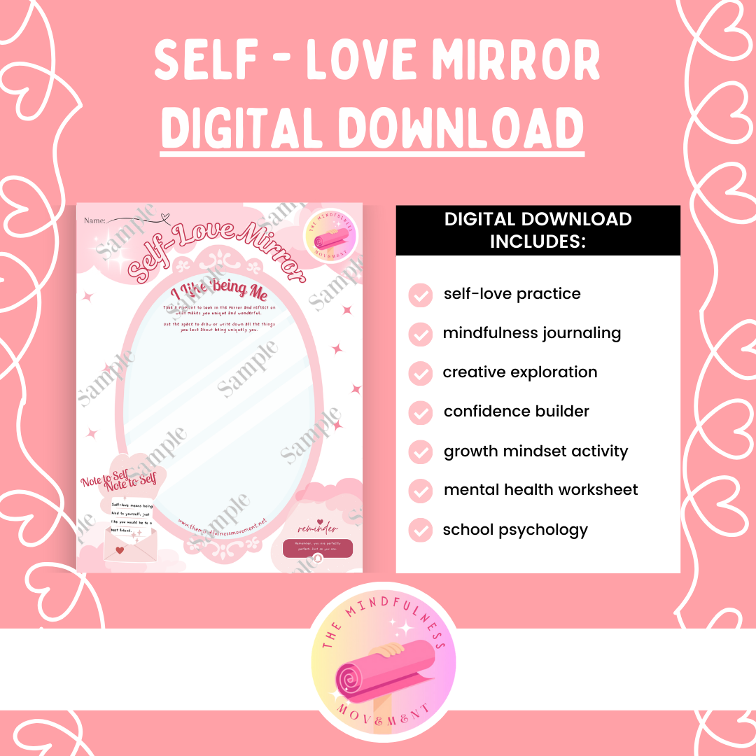 Self-Love Worksheet PDF – Printable Journaling Exercise for Mindfulness & Self-Care