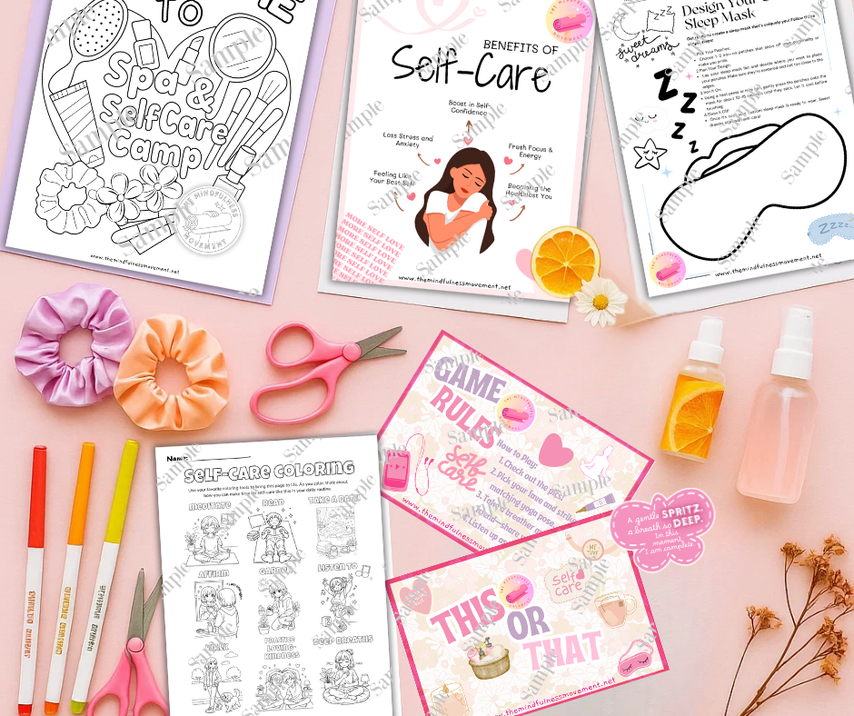 Self-care camp full lesson plan bundle.