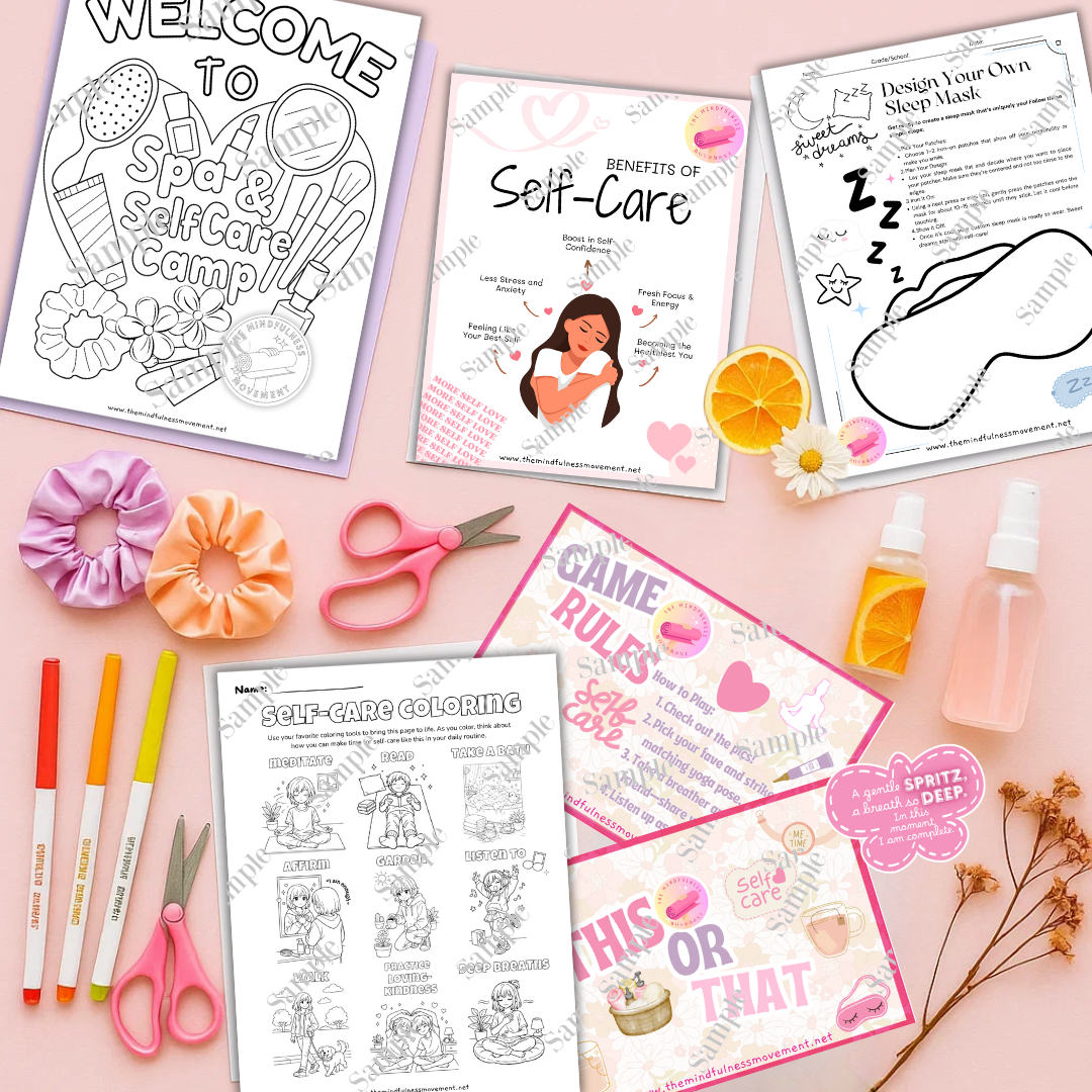 Ultimate Spa & Self-Care Camp Bundle for Tweens and Teens – Yoga, Mindfulness, DIY Projects & SEL Activities