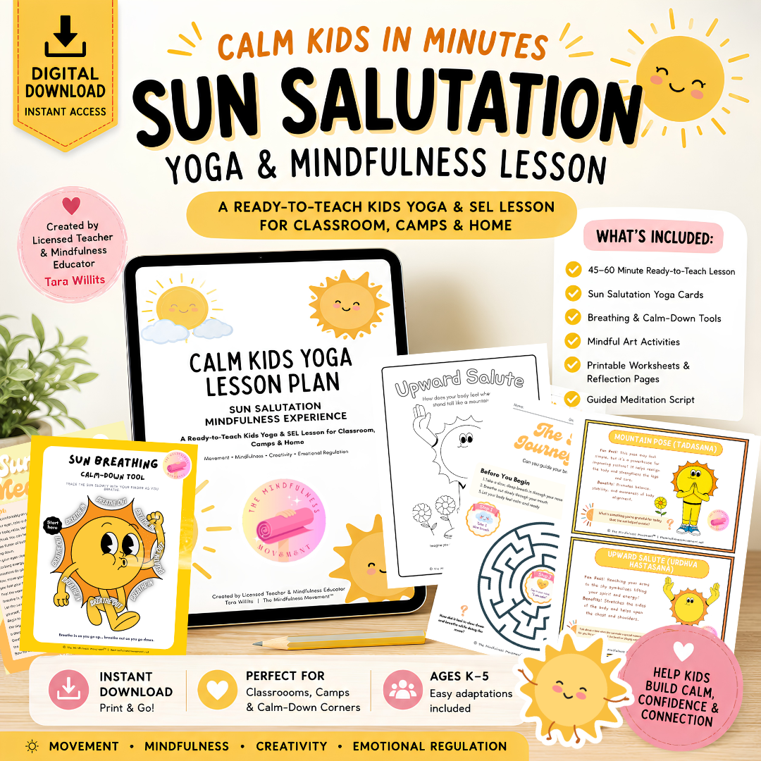 The Mindfulness Movement™ Starter Bundle: Kids Yoga & Mindfulness Lesson Plans, Activities & SEL Toolkit
