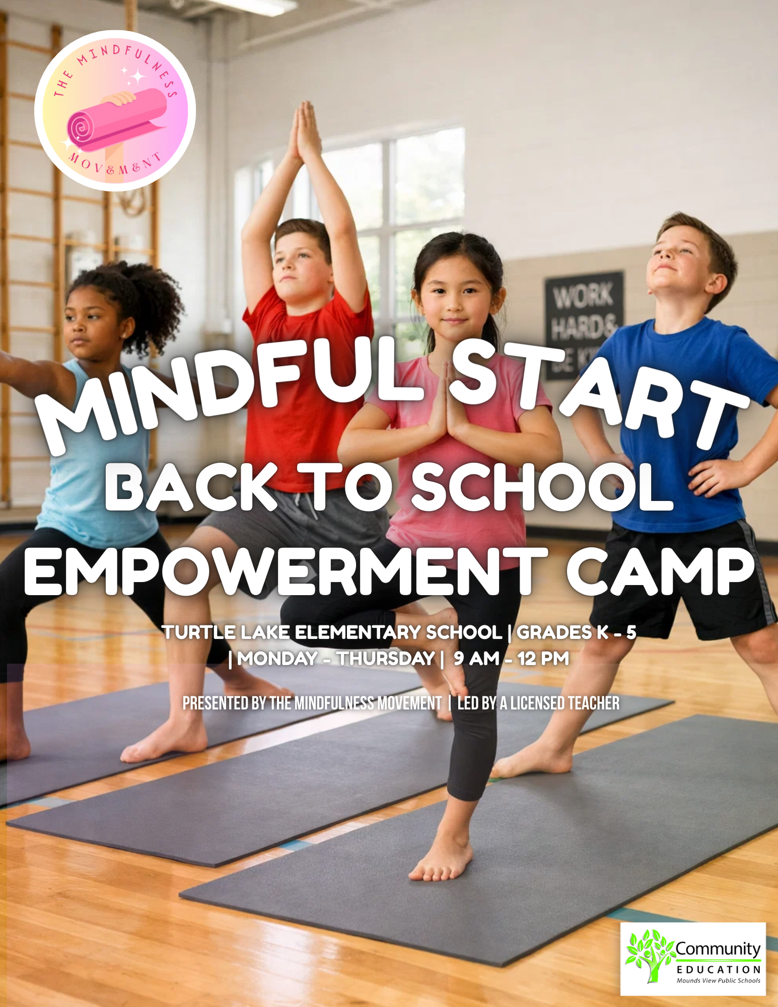 Children creating intention-setting art during a back-to-school summer camp in Minnesota focused on confidence and emotional readiness.