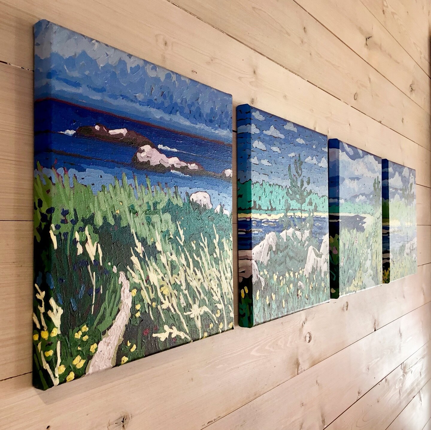 I love seeing pieces in their new homes. 

While these originals are sold, the entire Kejimkujik Seaside collection is still available in print form at www.willowglufka.ca

If you have a print or a painting of mine hanging on your walls, let me know.