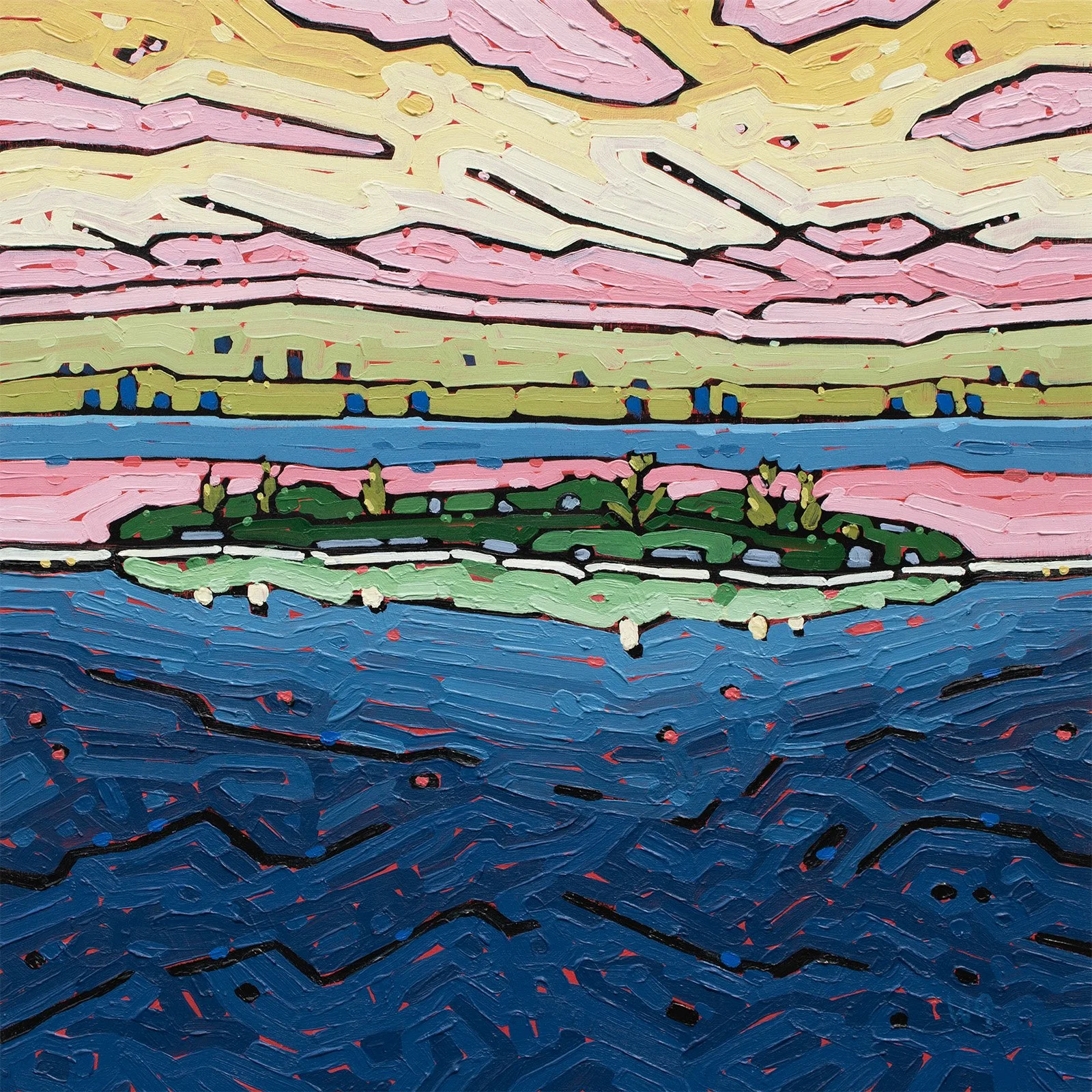 Willow Glufka - On the Bluff, Cool Waters - Arcylic on Panel.jpg