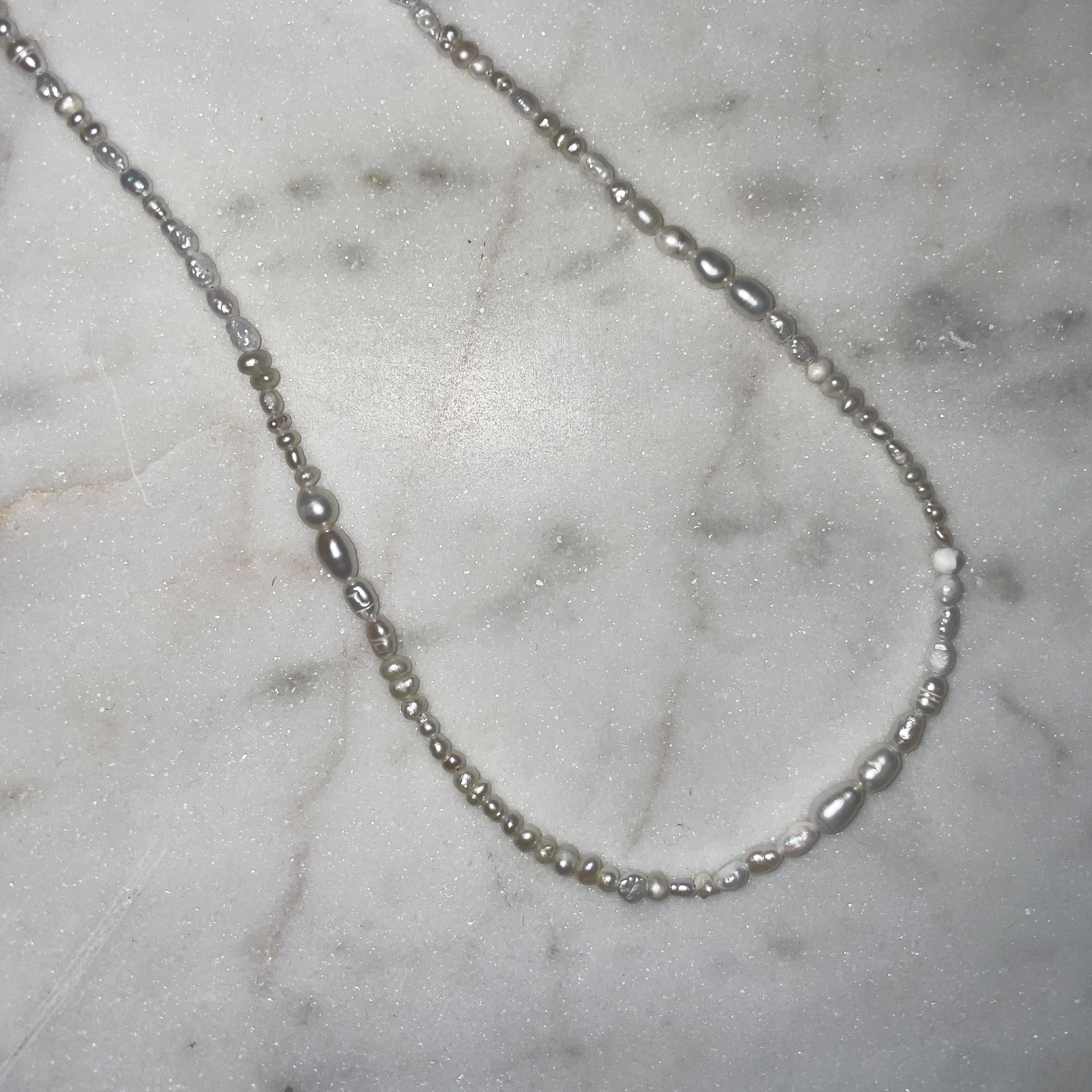Champagne pearl necklace