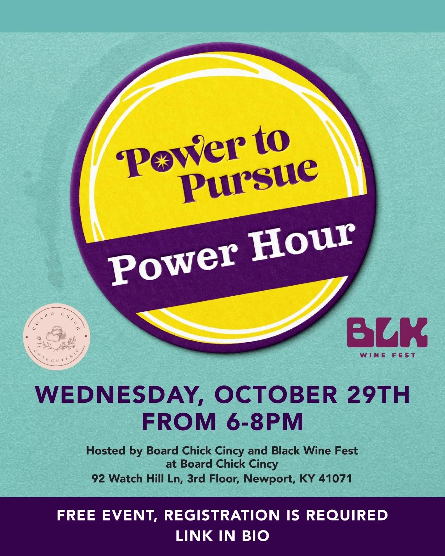 Join us for our next Power Hour! We'll be gathering on October 29th from 6-8 with @boardchickcincy and @blackwinefest
🔗 The event is free to attend, but registration is requested. Complete the link in our bio so we know to expect you. 
@mitzacosta