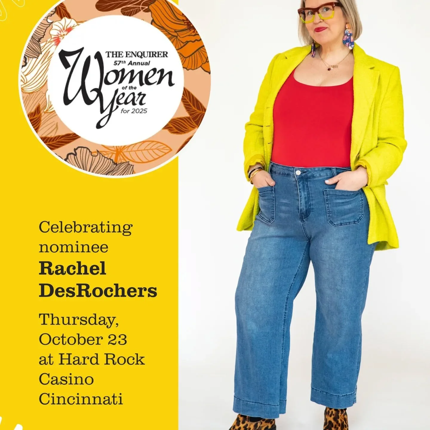 Our Founder, Chief Gratitude Officer, the one and only @racheldesrochers is being honored TOMORROW at the 2025 @enquirer Women of the Year luncheon. The entire @thegratitudecollective  team will be there to cheer her on!
Rachel and the other 2025 ho