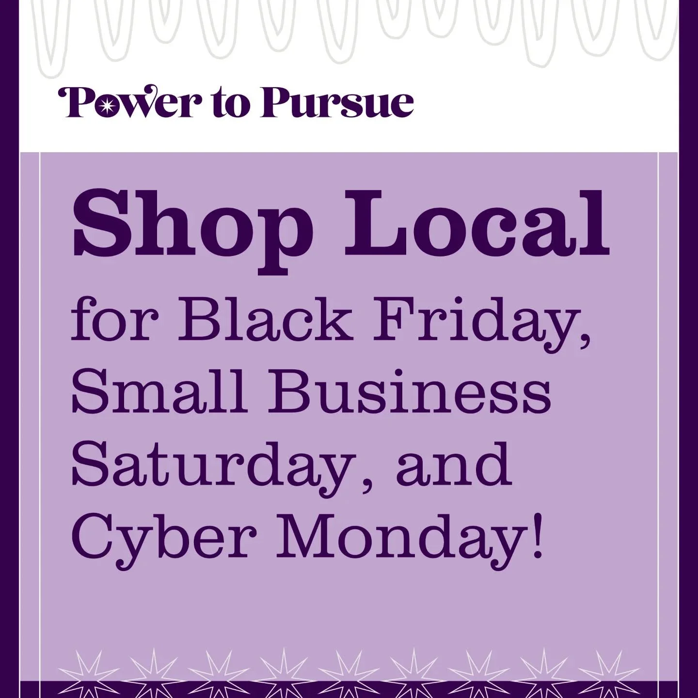 🛍️ Power to Pursue is all about local love. Intentionally shifting just one big box store purchase to a small business owner can make a huge impact. How are you showing your support for the small businesses, right here in our own community, as you p