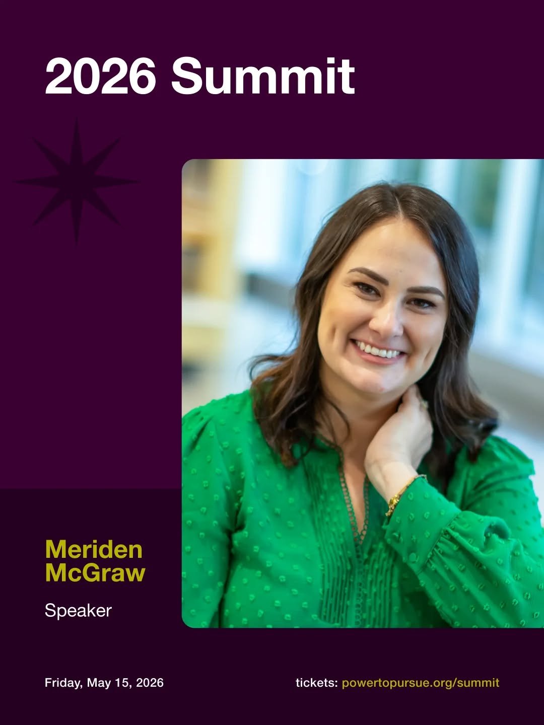 We've started our summit the same way for the past four years, and we're doing it again because it WORKS.

We're thrilled to have Meriden McGraw return to open our POWERversary with a guided meditation. By opening ourselves up to all the experiences 