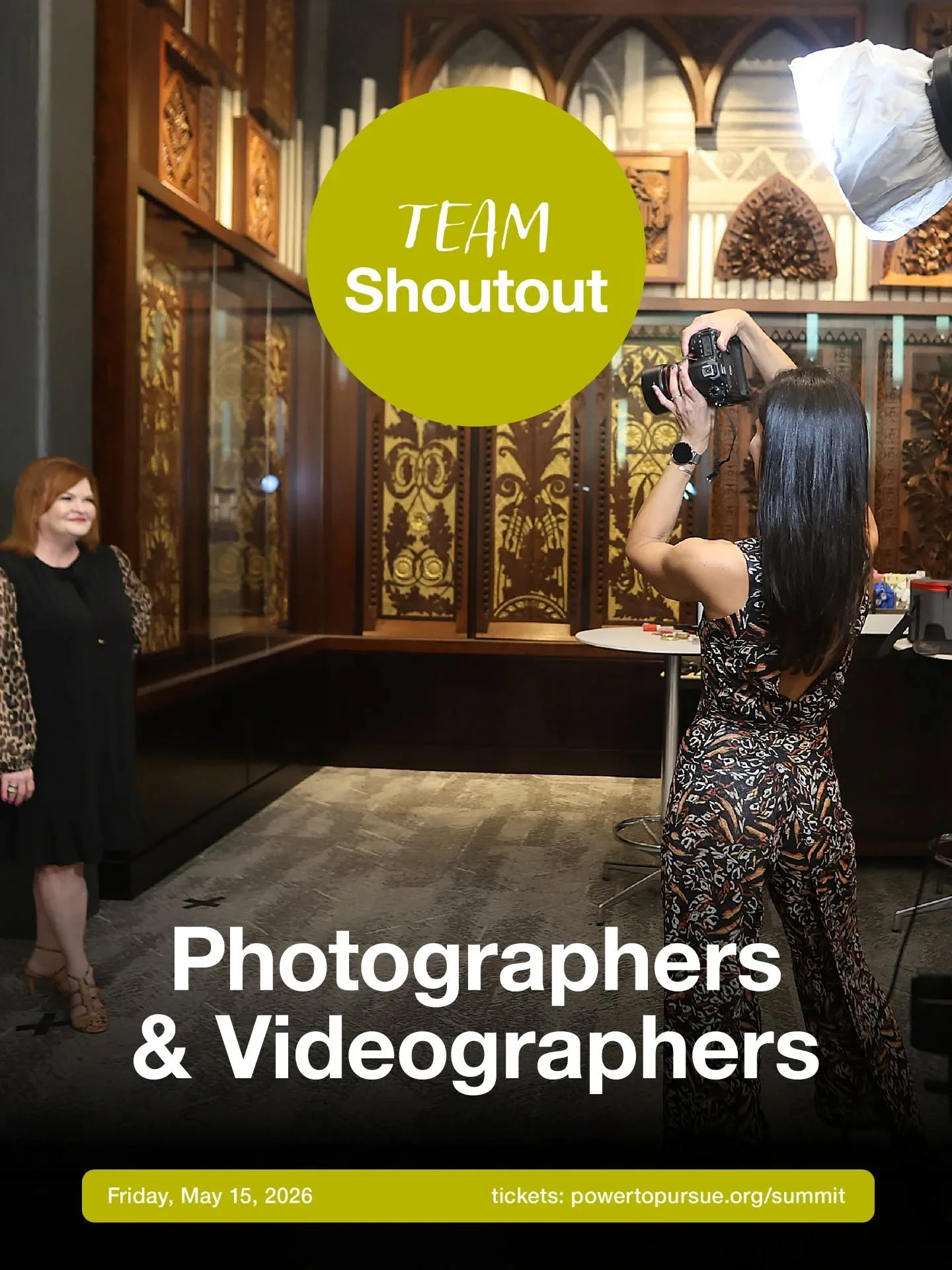 HUGE shout out for our POWERversary photographers + videographers! These talented humans will be capturing your gorgeous faces all day, and we're so excited to have them.

📸 Summit stages &amp; event photos:
Teah Longland @teahlonglandphotography
Le