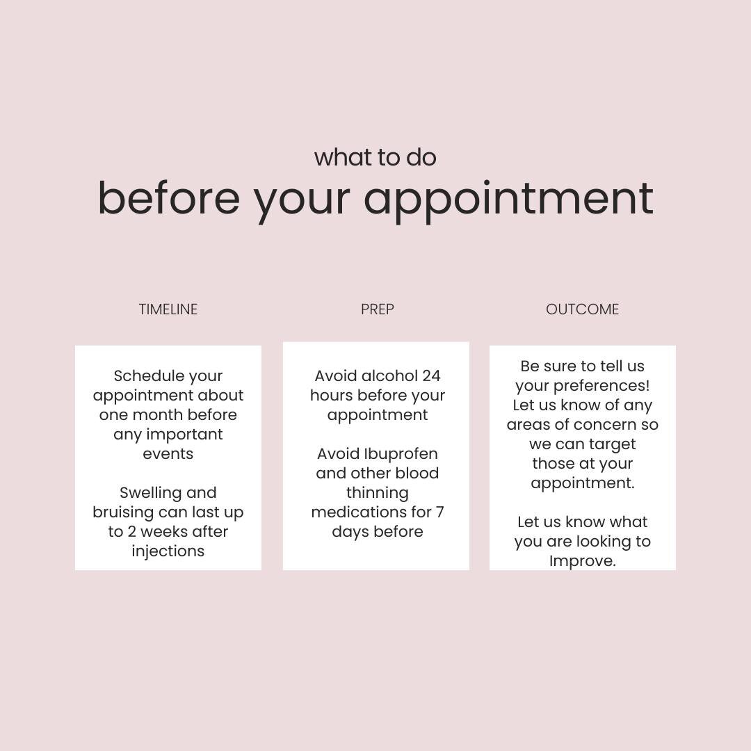 Tips of the day for any upcoming appointments!