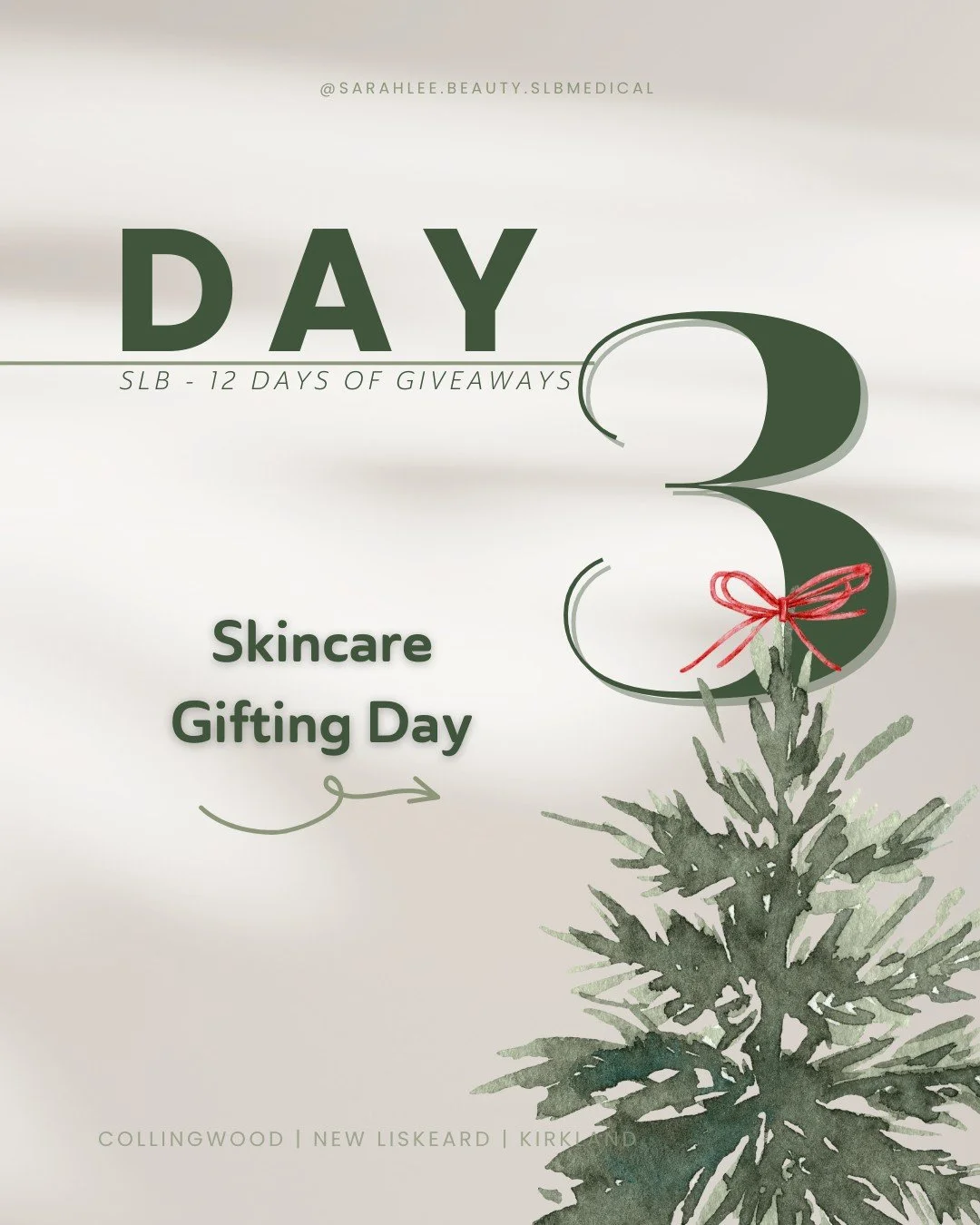 SLB 12 Days of Giveaways &mdash; Day 3 ✨

Today&rsquo;s spotlight is all about elevating your skin routine because results start with the right products 🤍🧴✨

For Day 3, enjoy 15% off all medical-grade skincare. From serums, cleansers, moisturizers,