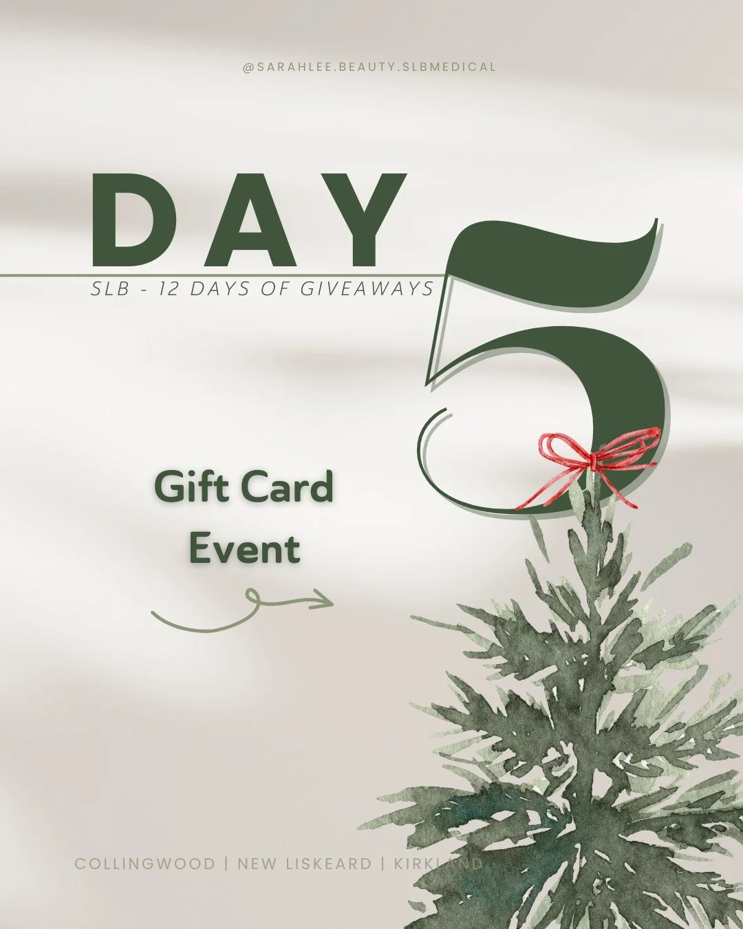 SLB 12 Days of Giveaways &mdash; Day 5 🎁✨

Today&rsquo;s offer is all about giving a little&hellip; and getting a little extra back.

For Day 5, when you purchase a $500 SLB gift card, you&rsquo;ll receive an additional $75 credit added to your acco