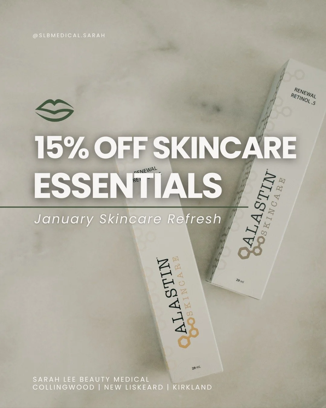 January is the perfect time to refresh your skincare routine ✨

Enjoy 15% off our glow-giving essentials: Alastin Vitamin C, Alastin Retinol, and EltaMD Sunscreen. They are designed to support brighter skin, gentle renewal, and everyday protection.


