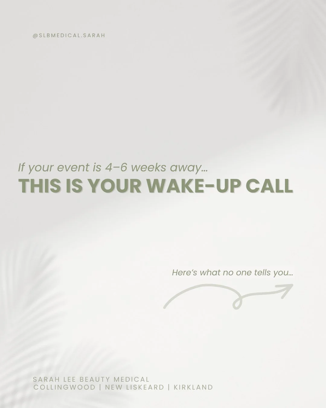 ✨ If you&rsquo;ve got an event coming up soon&hellip; this is your little heads up ✨

We know it&rsquo;s tempting to leave everything to the last minute, but most treatments don&rsquo;t work instantly (and honestly&hellip; you don&rsquo;t want them t