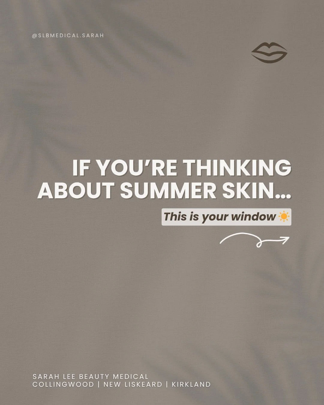 The people with the best summer skin usually didn&rsquo;t start in summer ☀️

Because the truth is, the best aesthetic results rarely come from last-minute appointments. Subtle tweaks, skin prep, and collagen-supporting treatments all take time to se