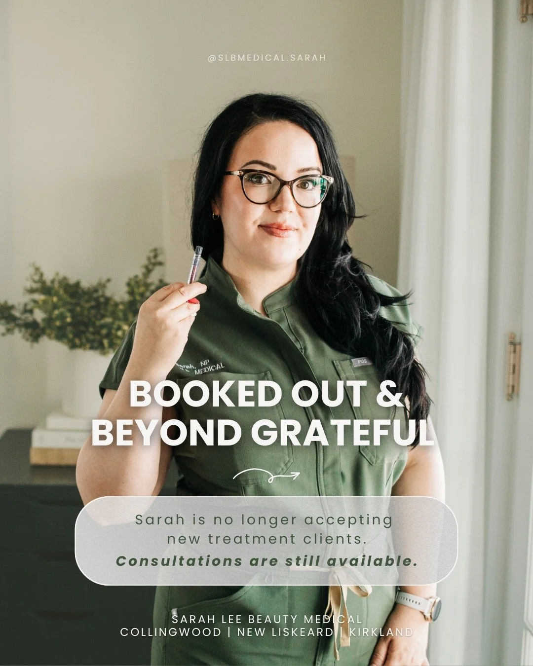 Sarah is currently booked up... and honestly, that might be a good thing for you 🤍

The support for Sarah has been incredible, and her schedule is currently full.

While Sarah is not accepting new treatment clients at this time, she is still availab