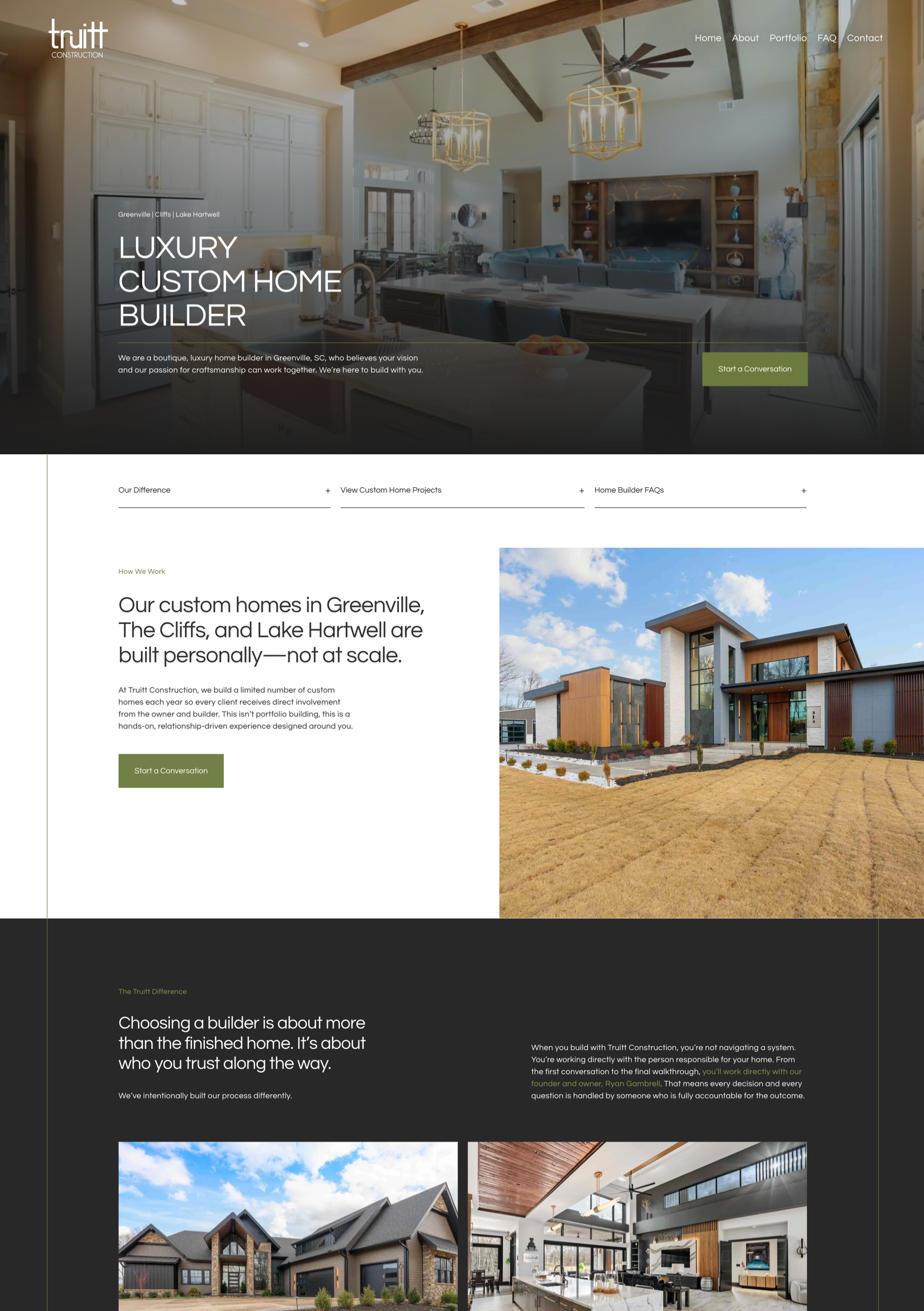 Truitt Squarespace Website Homepage