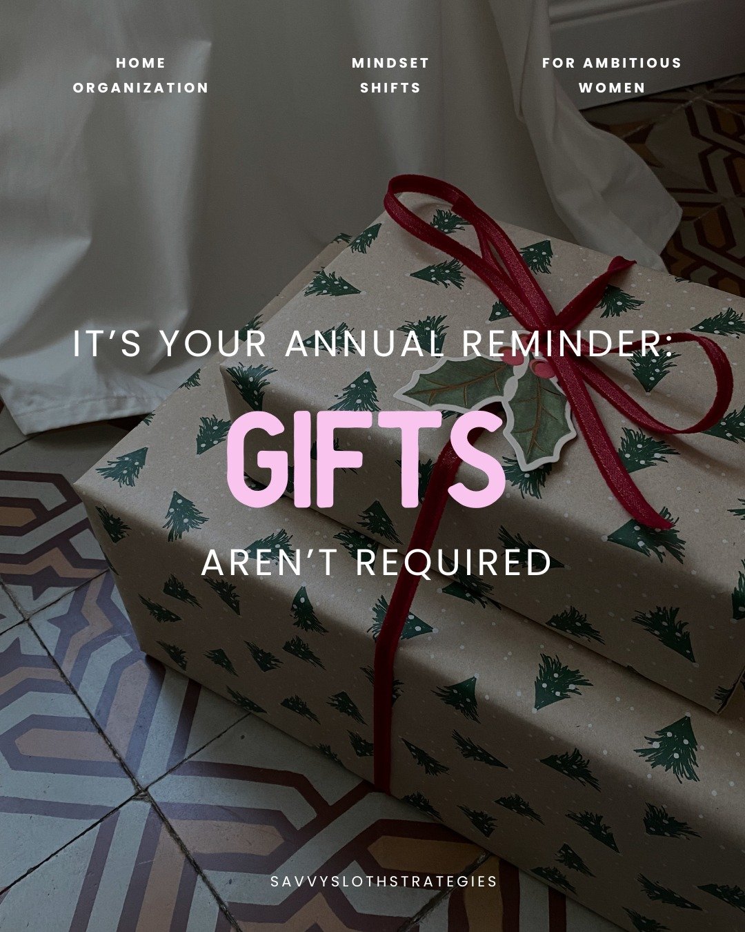 The holidays love to convince us we need more. More stuff, more giving, more doing.

But peace comes from choosing less &mdash; on purpose.

If this season is already feeling heavy, let this be your reminder that you&rsquo;re allowed to opt out of th