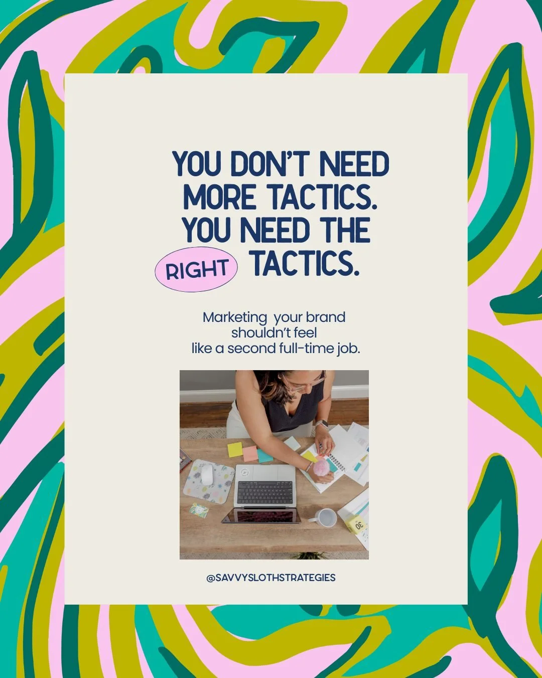 If marketing feels like a part-time job you never signed up for&hellip;

It doesn&rsquo;t have to.

You don&rsquo;t need more tactics.
You need the RIGHT ones.
Built around YOUR story.
Built around YOUR goals.

That&rsquo;s what we do inside my
Brand