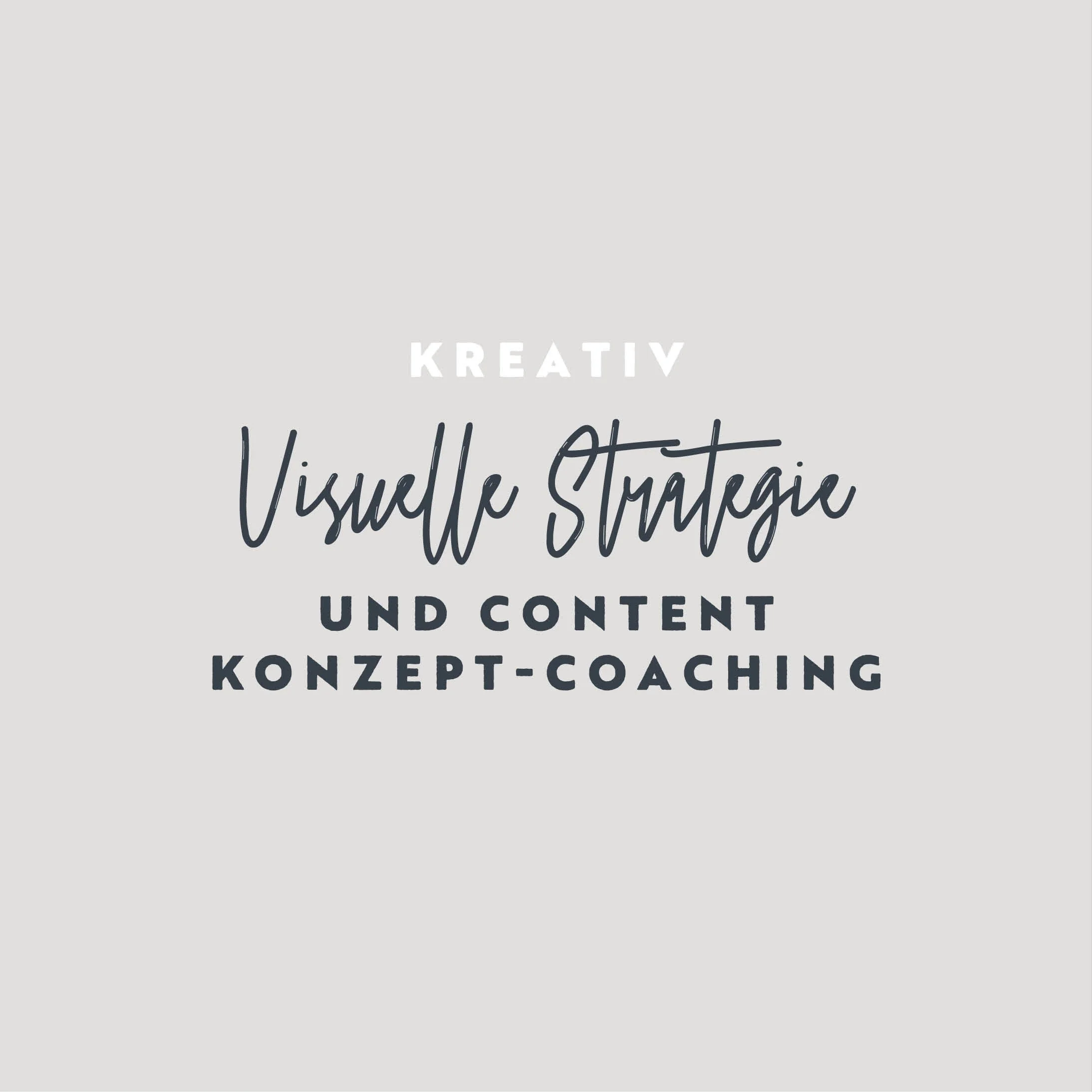 Visuelle Strategie und Content Konzept-Coaching