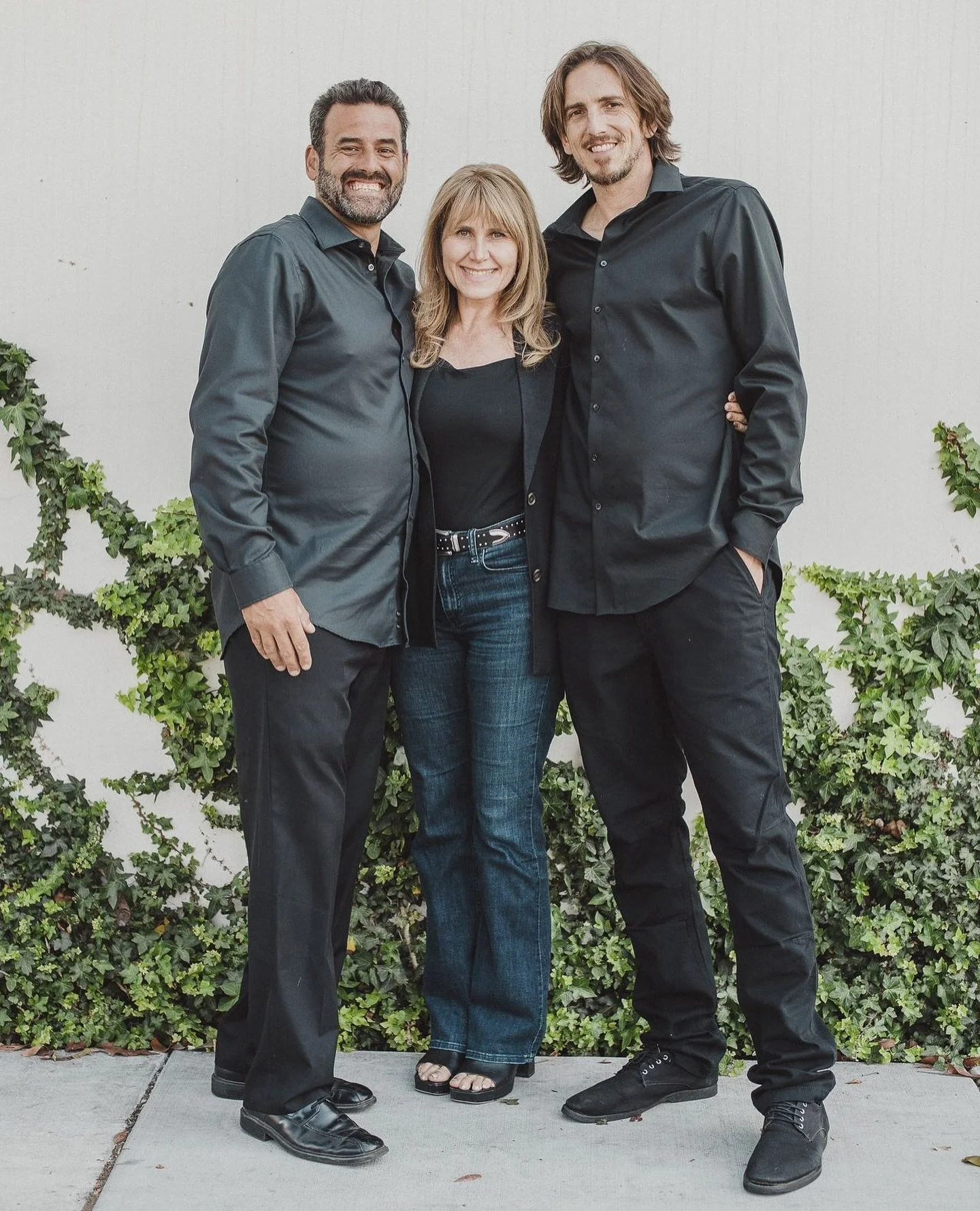These two! All of the beautiful custom cabinetry that I shared with you last week, including the live edge island counter, and live edge slab headboard, were fabricated and installed by this dynamic duo - Jeremy and Miles - at our custom cabinetry an