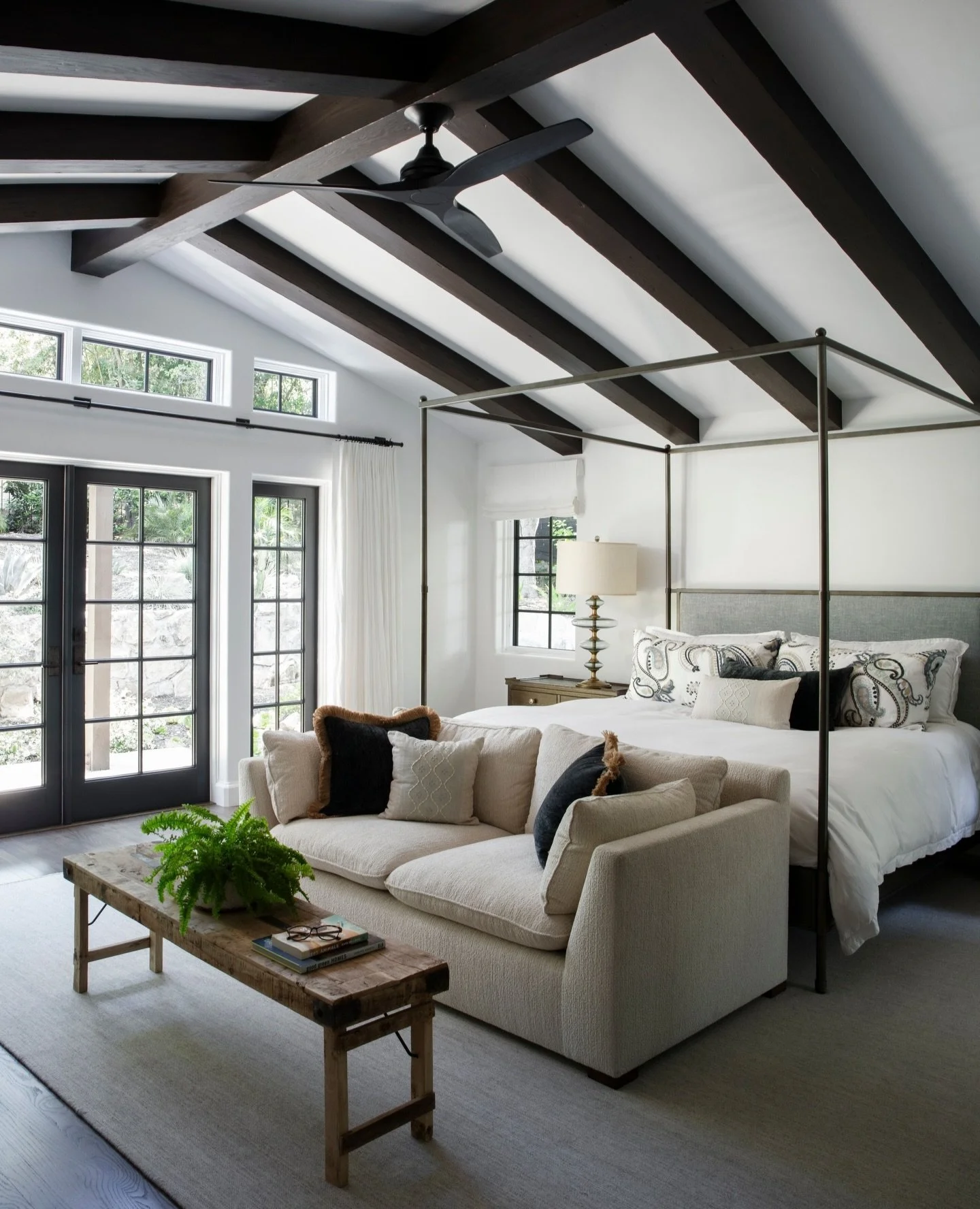 ⁠When a bedroom is also a personal retreat...⁠
⁠
The primary bedroom at our Casa J&rsquo;s project was originally the garage, thus its spacious size. It had been converted to a bedroom during the 1980&rsquo;s remodel and addition, but lacked warmth a