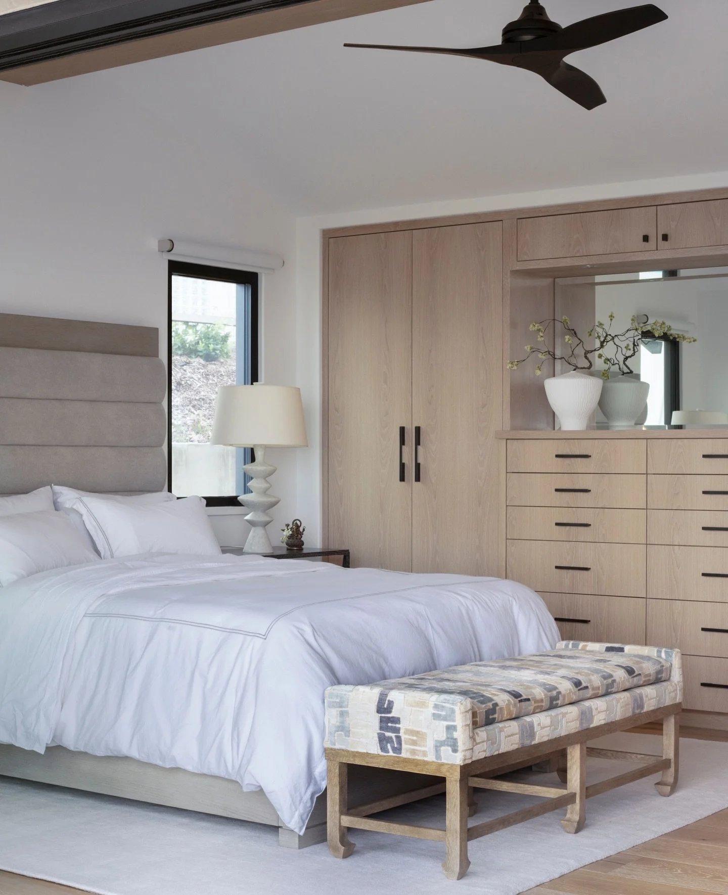 The primary bedroom at our recently completed Azul Horizon project. This was another down to the studs remodel and reimagination of a mostly original 1970&rsquo;s home. ⁠
⁠
In order to create more storage and closet space for our clients, and to add 