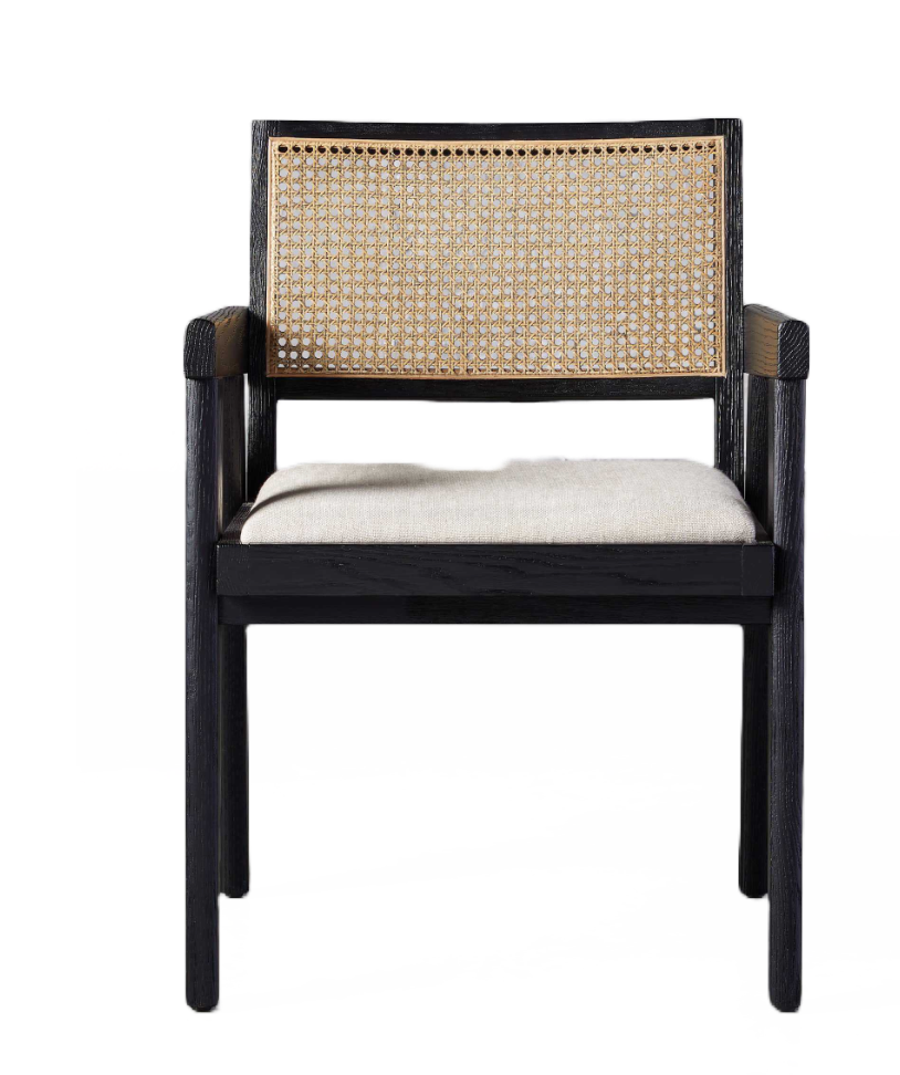 Kroy Cane Back Dining Arm Chair