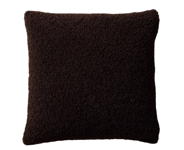 Faux Sherpa Pillow Cover in Brown