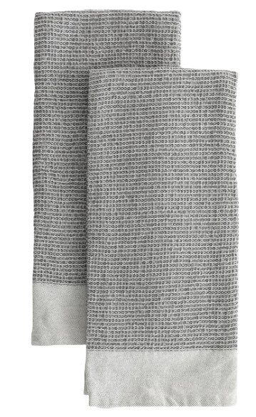 Gray Woven Hand Towel