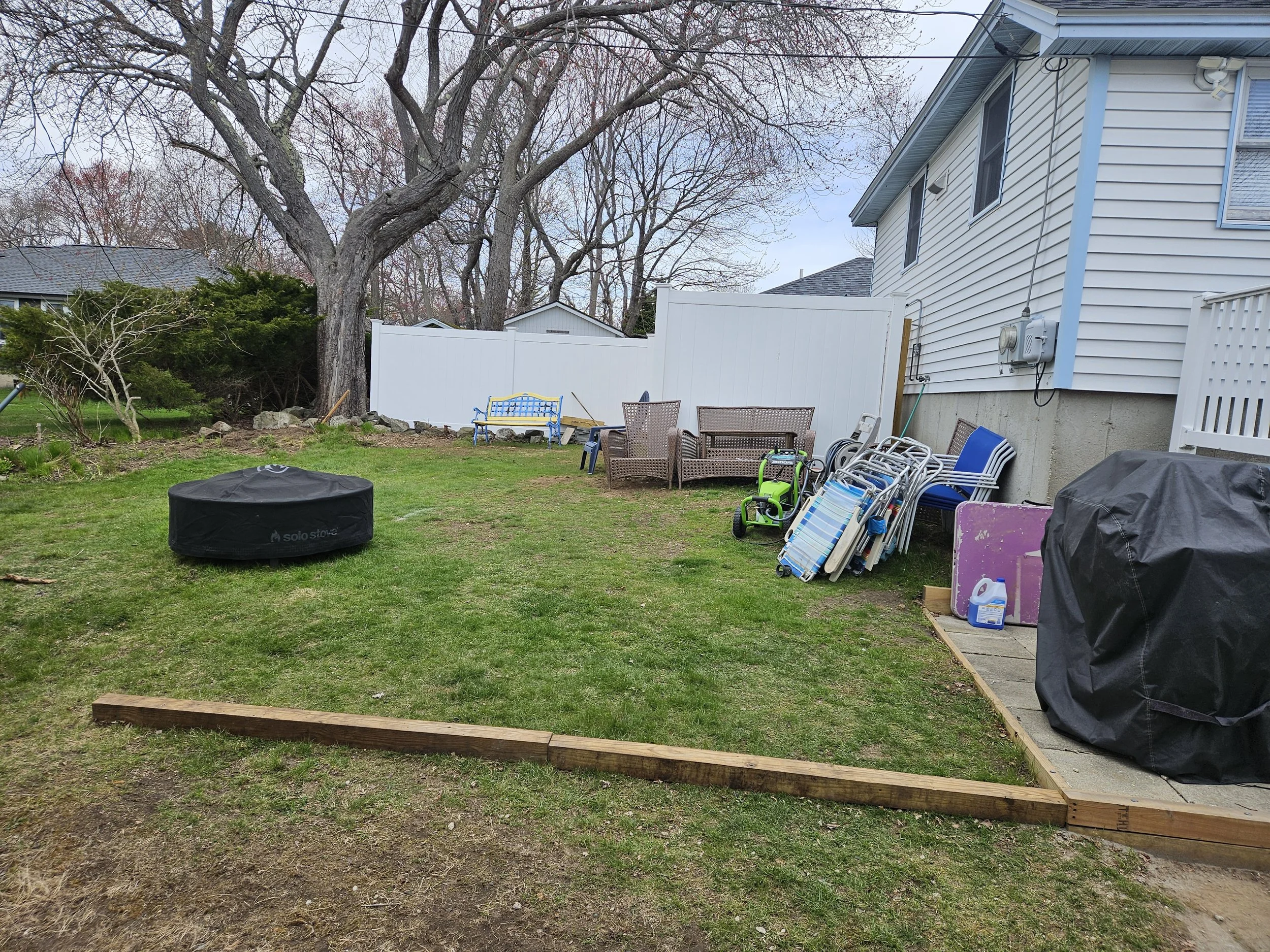 Backyard before