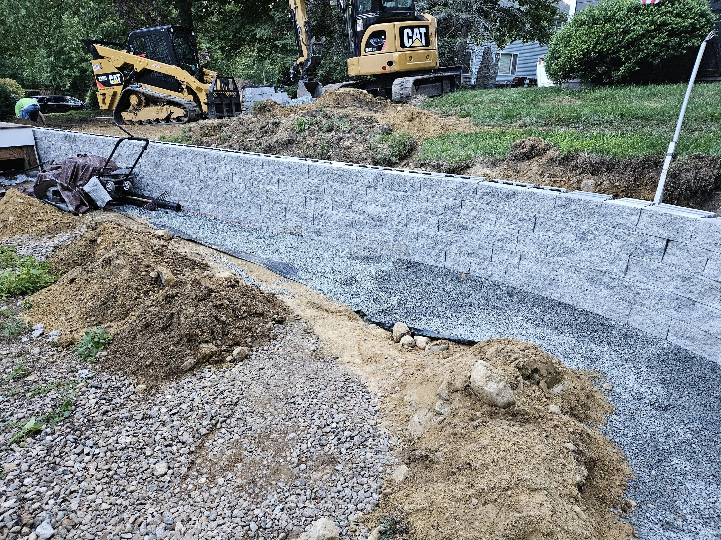 New retaining wall improved usable space