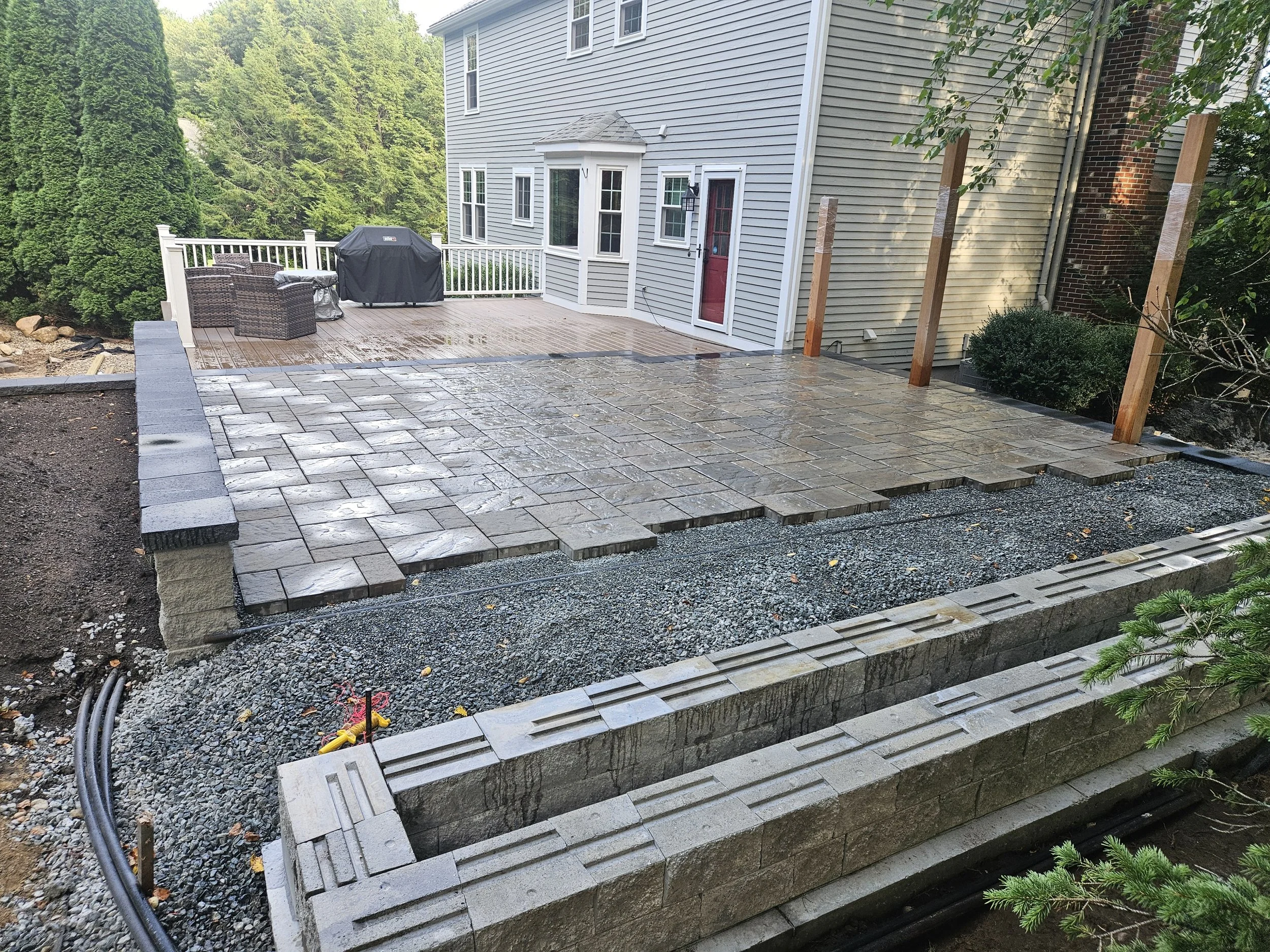 The patio area more than doubled the outdoor living space