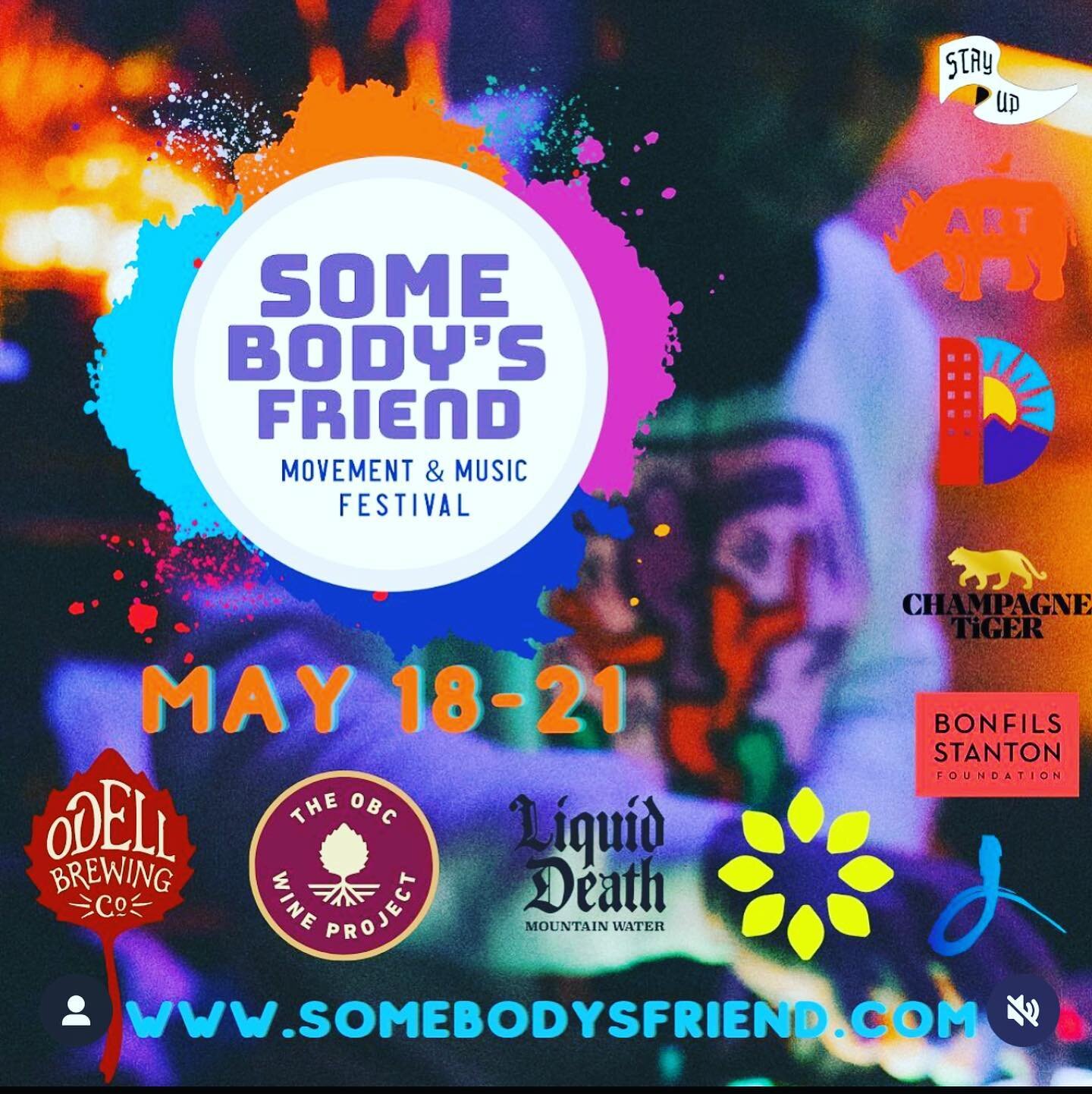 Amanda and I are so excited to share a new duet in the upcoming Somebody&rsquo;s  Friend Movement and Music Festival this weekend!! How lucky are we to celebrate the power of art making with so many amazing dance companies, artists, movers and shaker