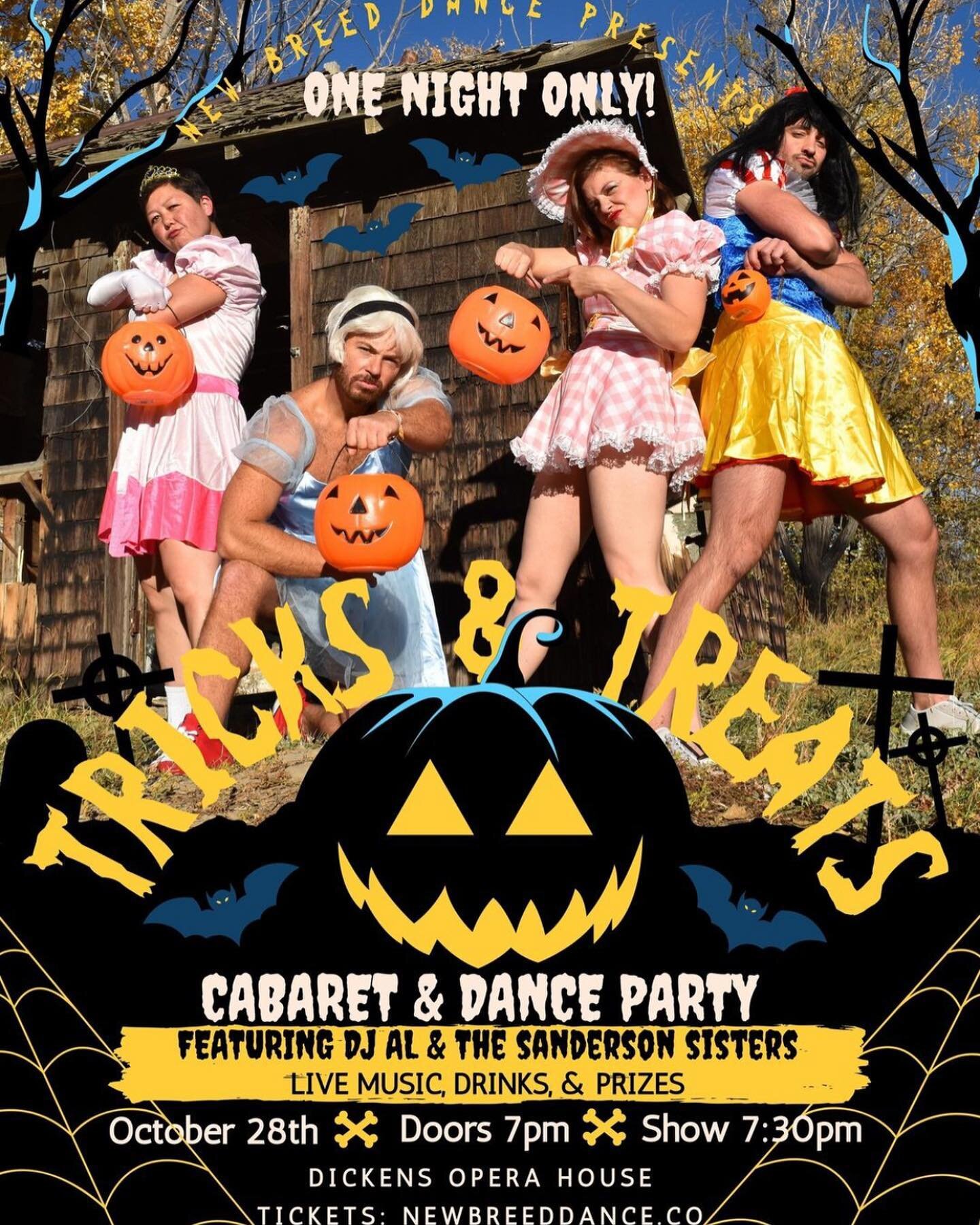 ALSO!!! ONE NIGHT ONlY!!!

Don't miss this unforgettable night, showcasing a wildly entertaining Halloween Cabaret, featuring The Sanderson Sisters Band and tons of exciting guest artists! The show will be followed by an epic Dance Party featuring th