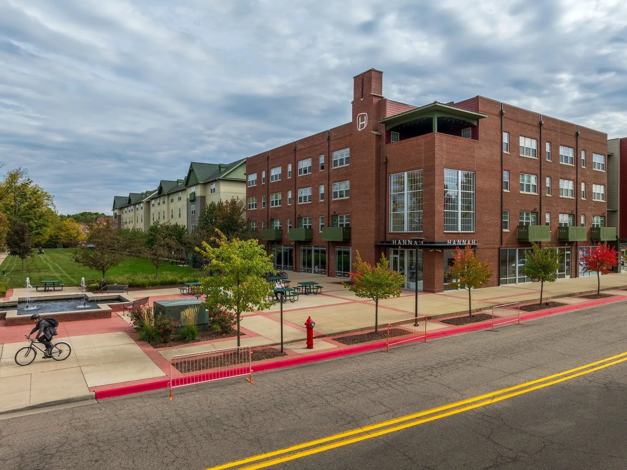 Drone Architecture Photography Of Hannah Student Living Building In Lansing Michigan