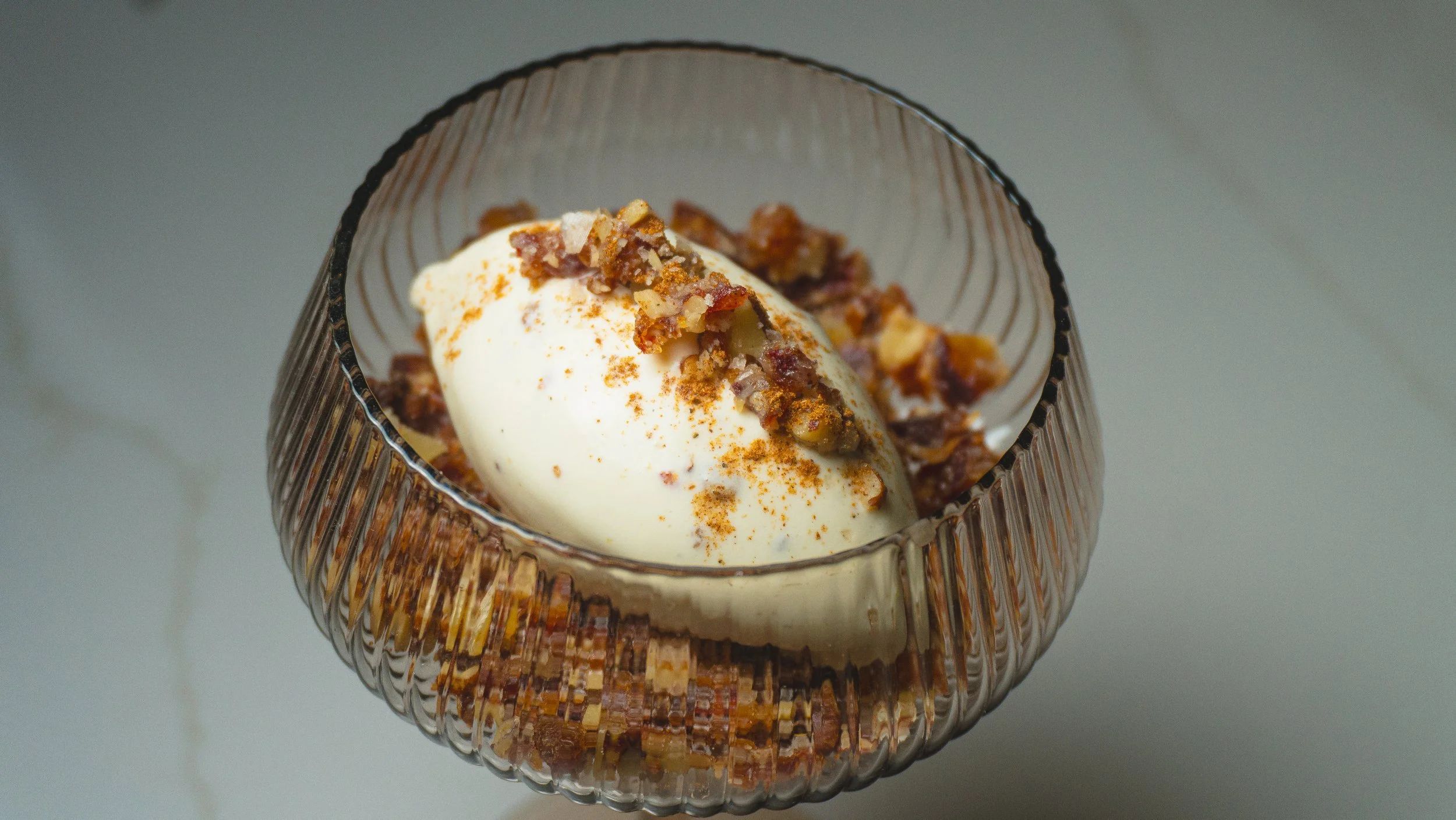 Garam Masala, Brown Butter Pecan, and Date Ice Cream