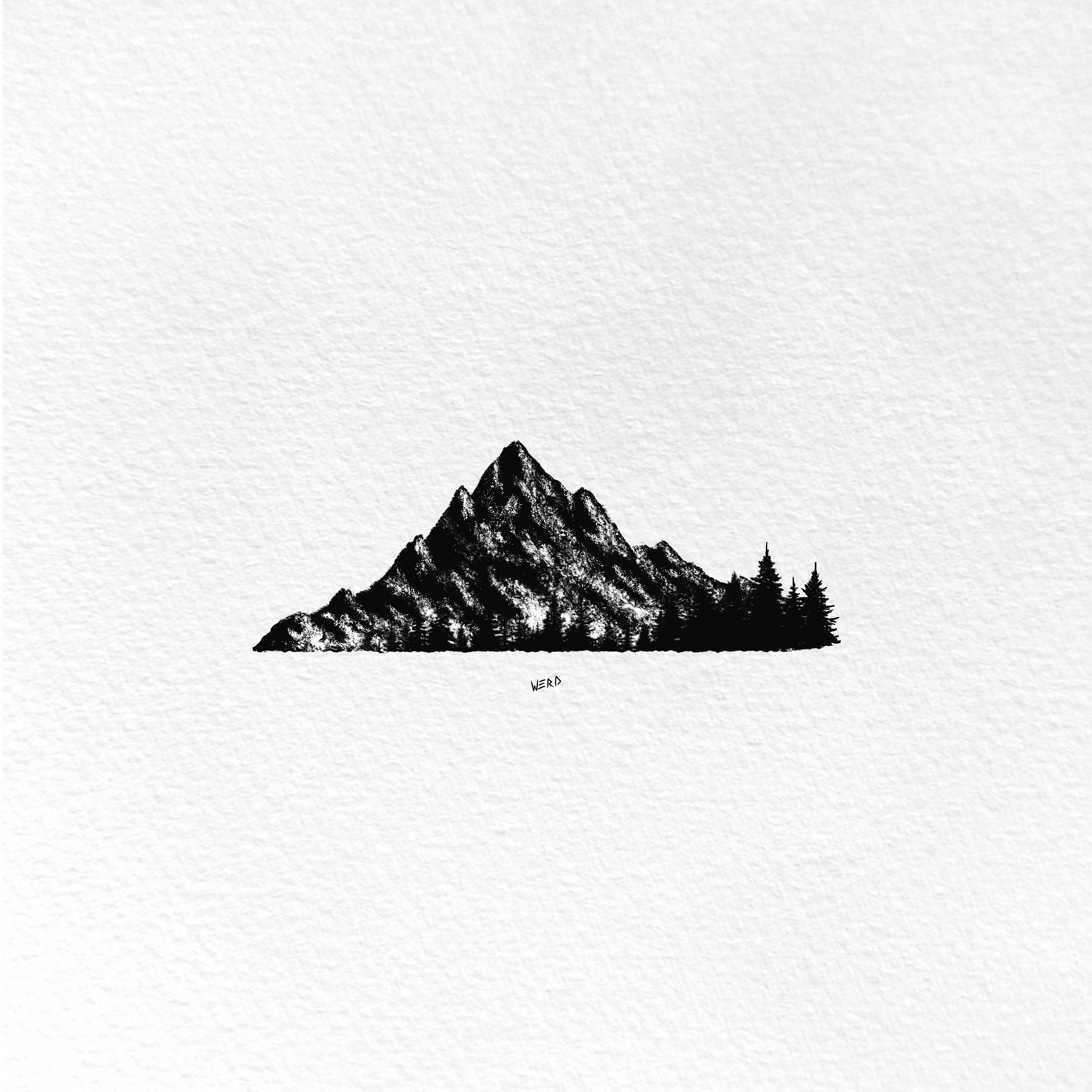 Mountain View. 
.
.
.
.
If you would like to use any of my designs for a tattoo, please support my work and purchase a Tattoo Certificate from my website. Use the product like on the post or link in my bio. Thanks so much! 
-Drew
.
.
.
#simpletattoo 