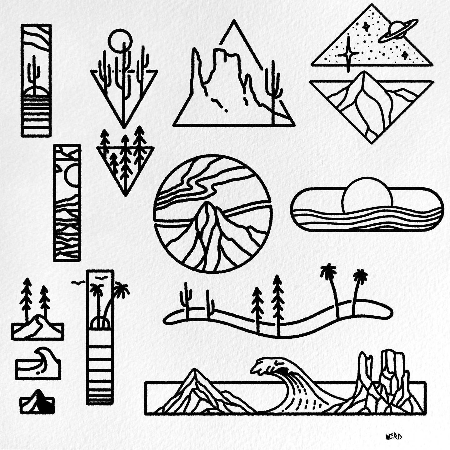Doodle dump. Shapes, lines, and imagination. 
.
.
.
.
If you would like to use any of my designs for a tattoo, please support my work and purchase a Tattoo Certificate from my website. Use the product like on the post or link in my bio. Thanks so muc