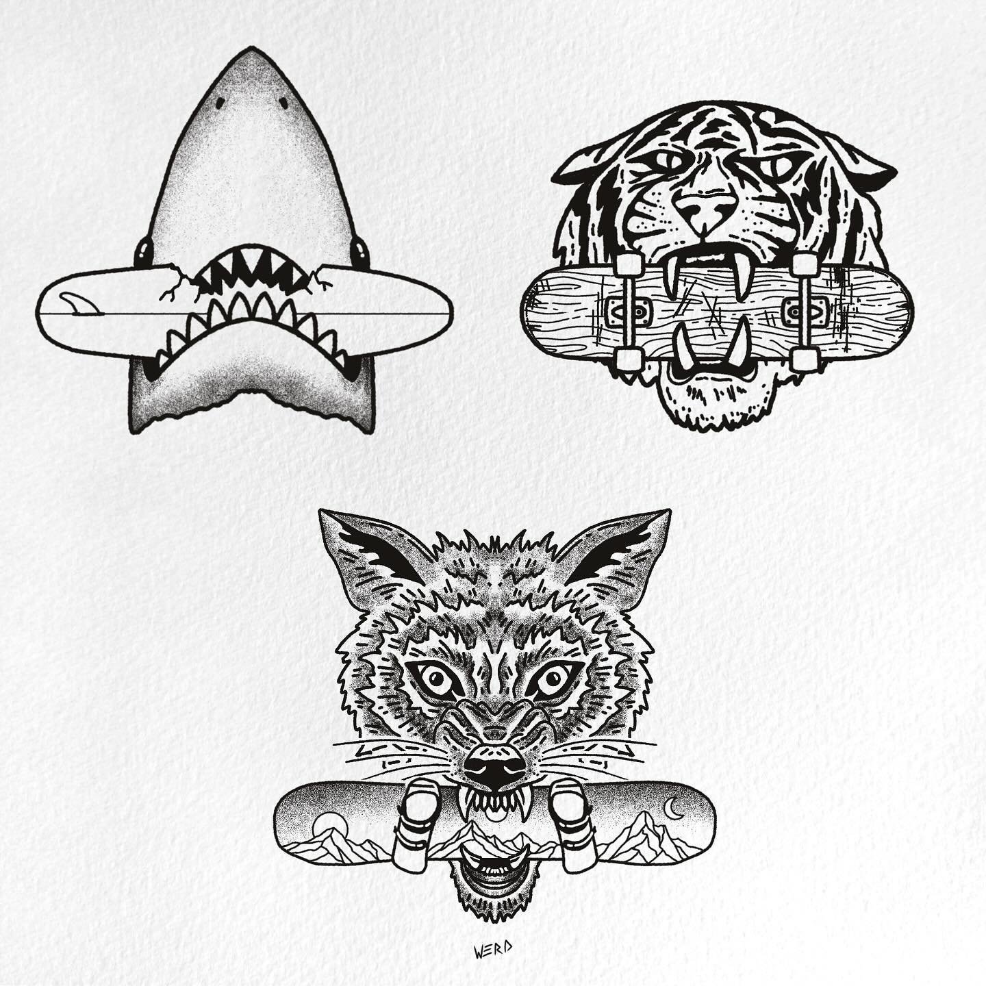 Surf, skate, or snow? 
.
.
.
.
.
If you would like to use any of my designs for a tattoo, please support my work and purchase a Tattoo Certificate from my website. Use the product like on the post or link in my bio. Thanks so much! 
-Drew
.
.
.
#simp