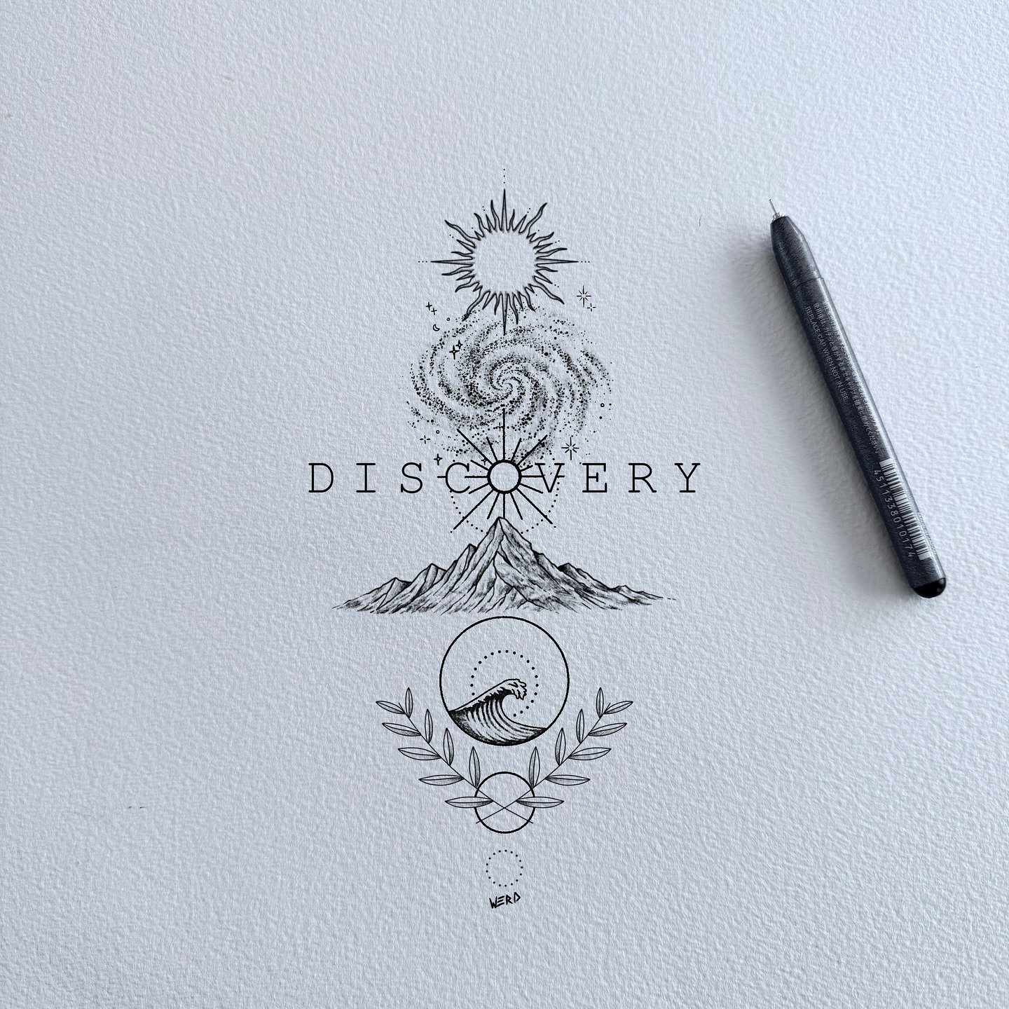 &ldquo;Discovery&rdquo; Tattoo Designs. 
.
.
.
If you would like to use any of my designs for a tattoo, I kindly ask that you please support my work and purchase a Tattoo Certificate from my website, werdgra.com or just use the link in my bio! Thanks