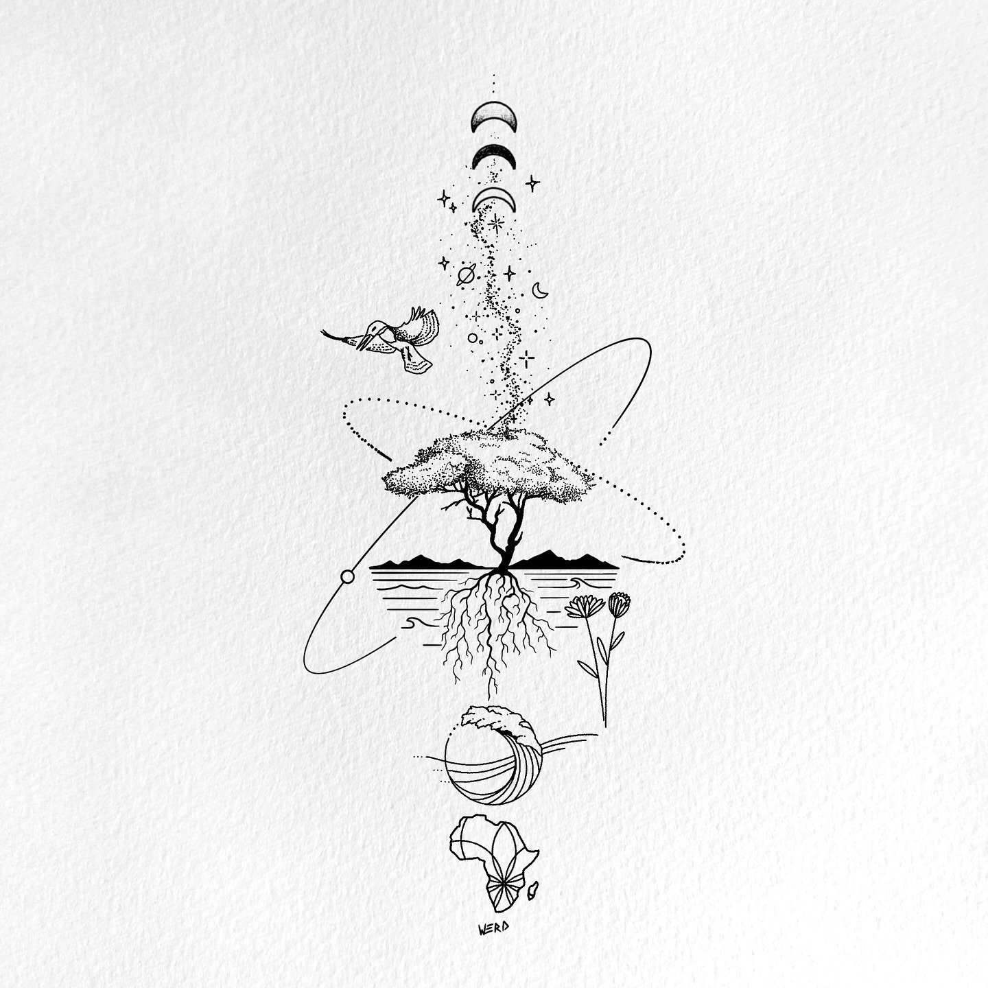 Custom Tattoo Designs I made this year. 
.
.
I would love to create your next tattoo. If you&rsquo;re interested, please visit my website werdgra.com and send me a message. Let&rsquo;s create something beautiful together. 🖤
.
.
.
If you would like t